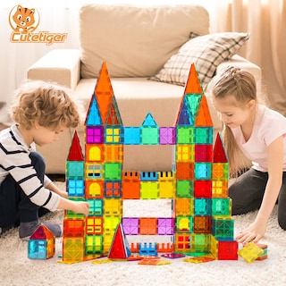 Foto 4 | Juego De Construcción Magnético Cutetiger De 100 Piezas Con Imanes Para Niños - Venta Internacional.