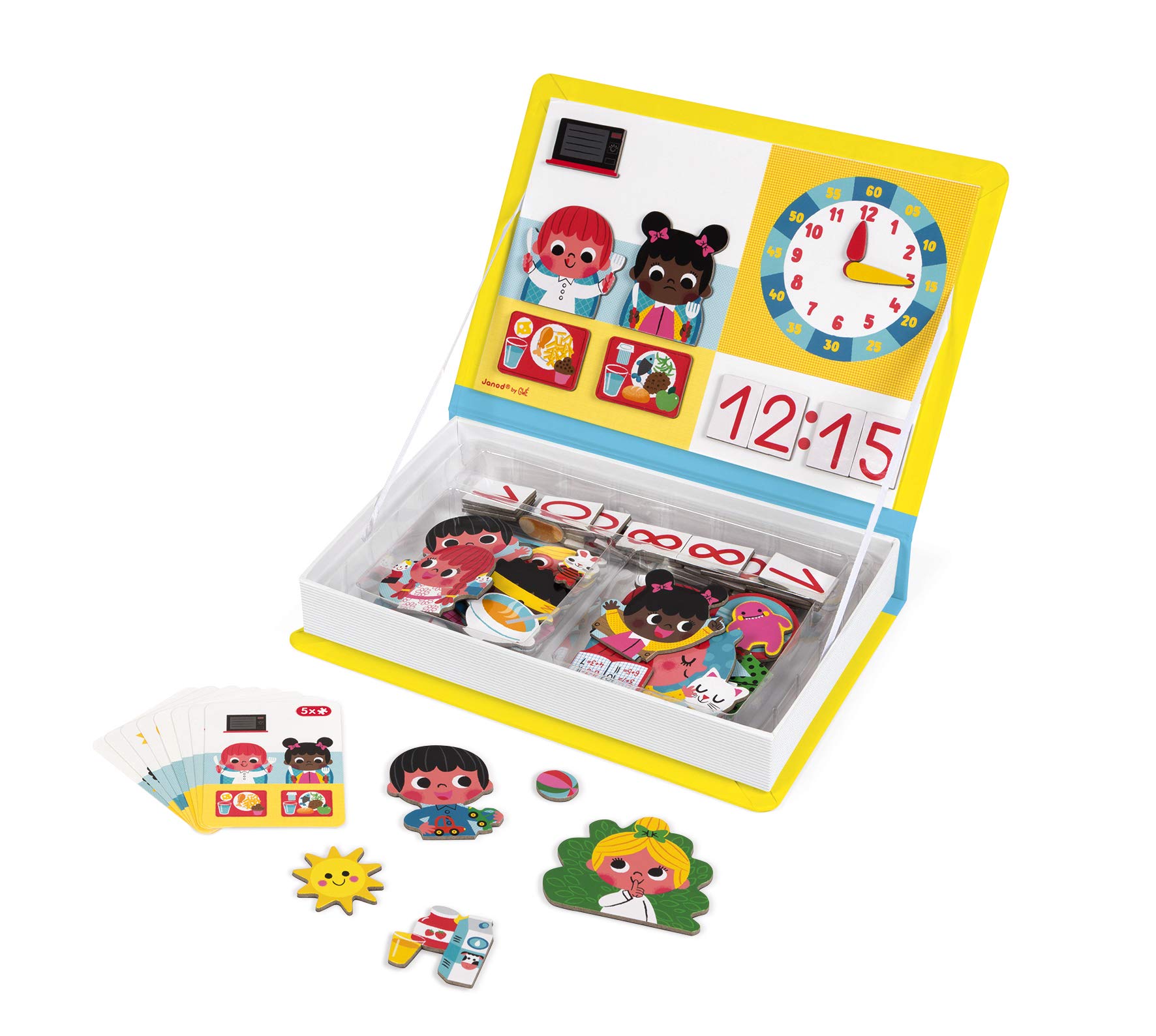 Foto 1 | Magnetic Telling Time Game Janod Magnetibook 94 Piezas Para Mayores De 3 Años - Venta Internacional.