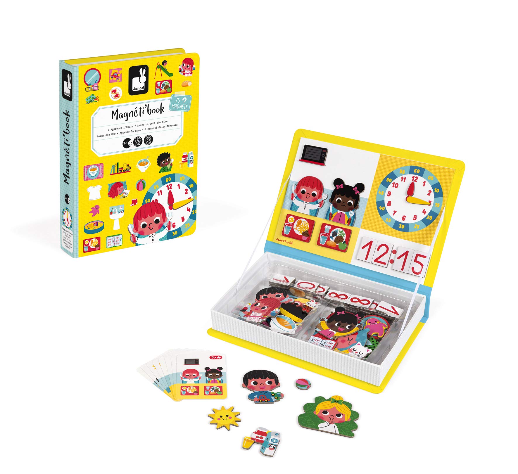 Foto 2 | Magnetic Telling Time Game Janod Magnetibook 94 Piezas Para Mayores De 3 Años - Venta Internacional.