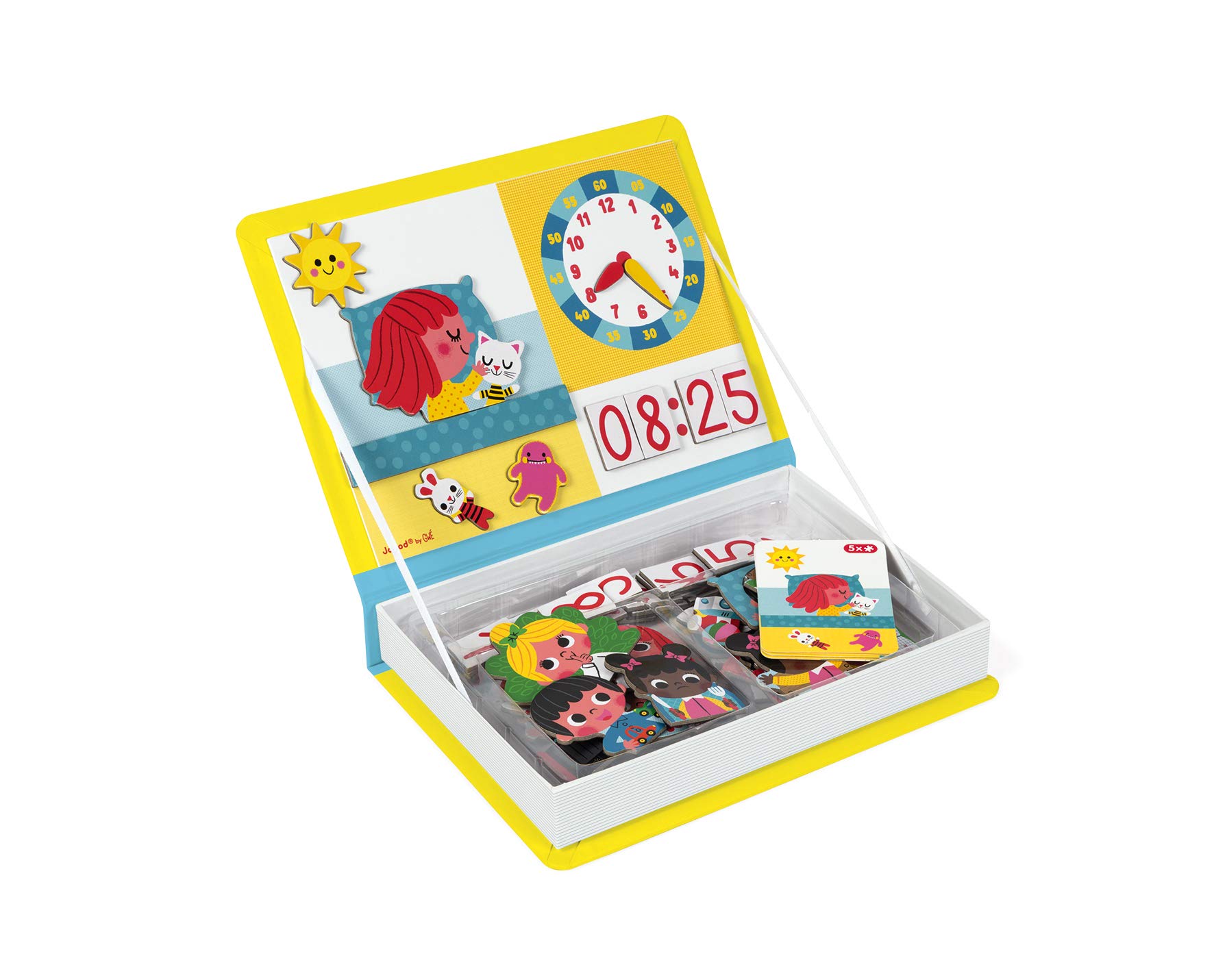 Foto 4 pulgar | Magnetic Telling Time Game Janod Magnetibook 94 Piezas Para Mayores De 3 Años - Venta Internacional.