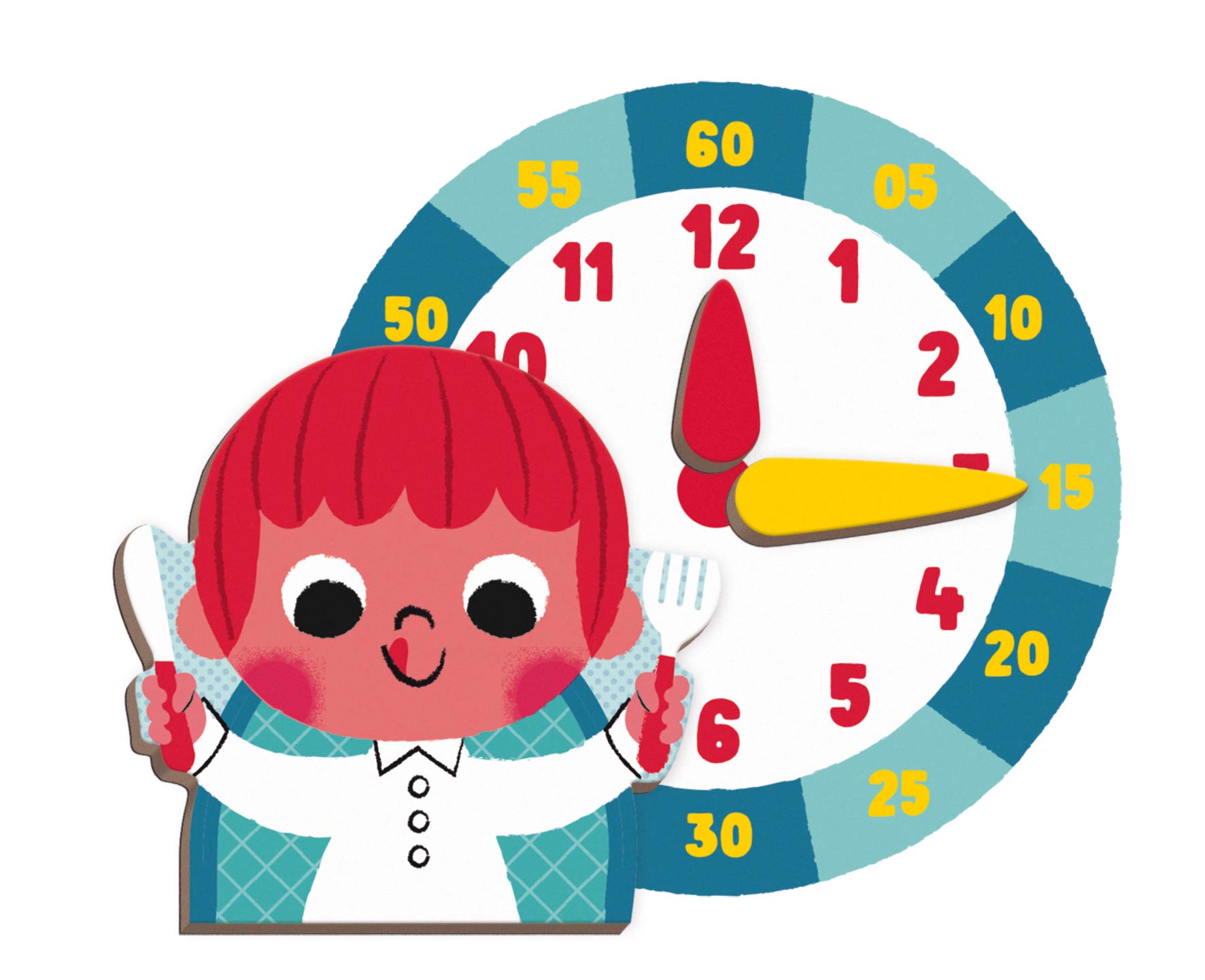 Foto 5 pulgar | Magnetic Telling Time Game Janod Magnetibook 94 Piezas Para Mayores De 3 Años - Venta Internacional.