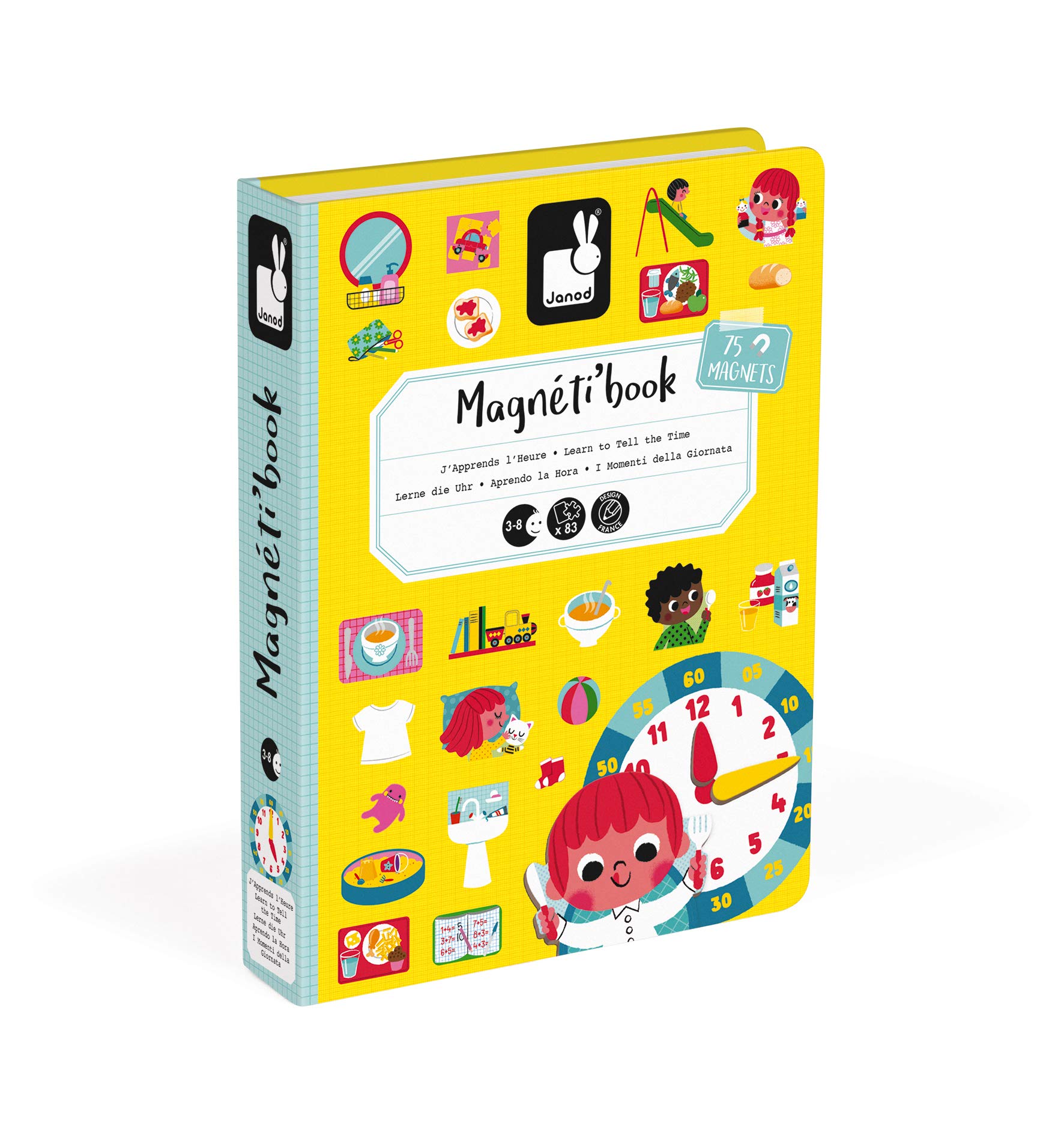 Foto 7 pulgar | Magnetic Telling Time Game Janod Magnetibook 94 Piezas Para Mayores De 3 Años - Venta Internacional.
