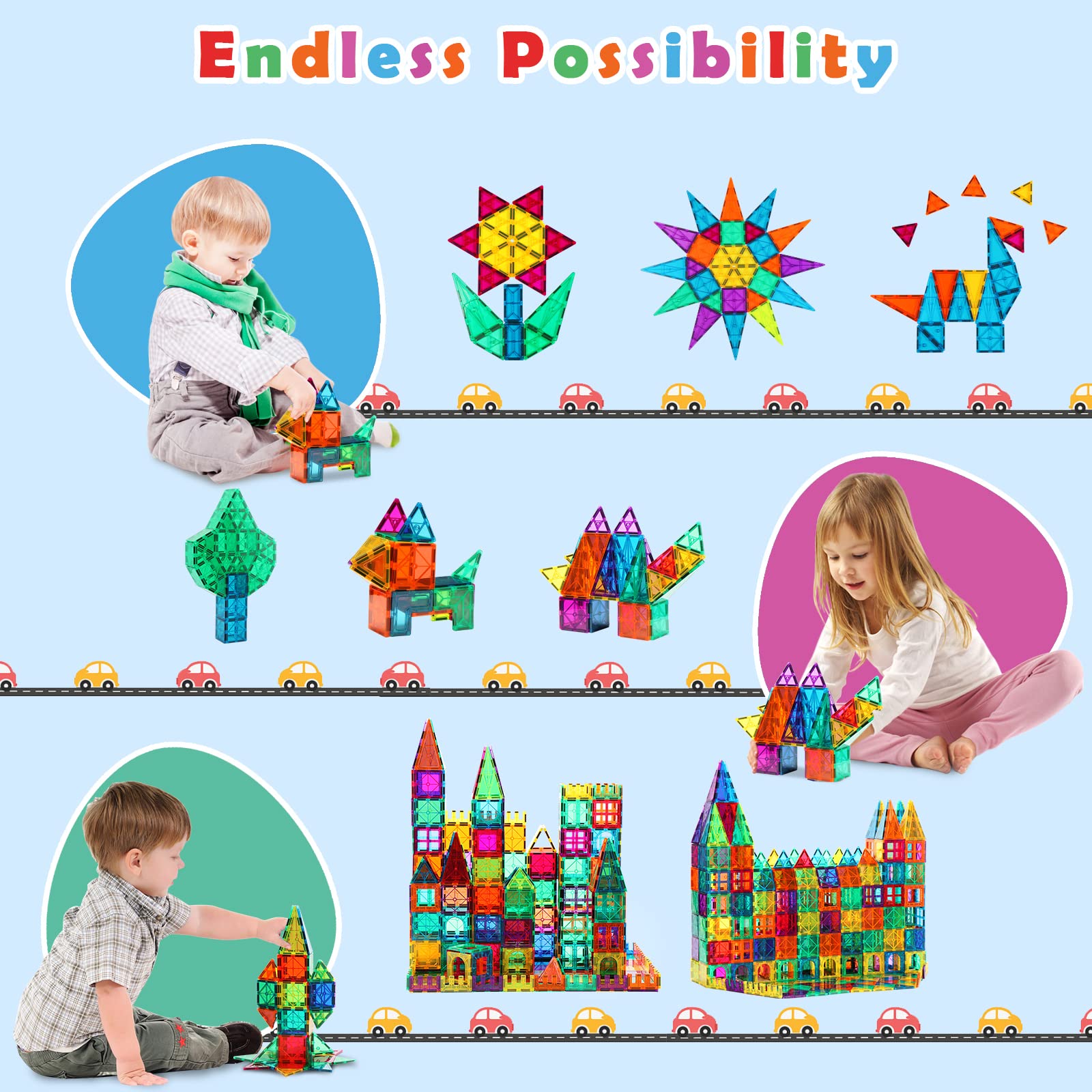 Foto 8 pulgar | Juego De 5 Piezas Para Principiantes De Magnetic Tiles Gemmicc Para Niños De 3 A 9 Años - Venta Internacional.