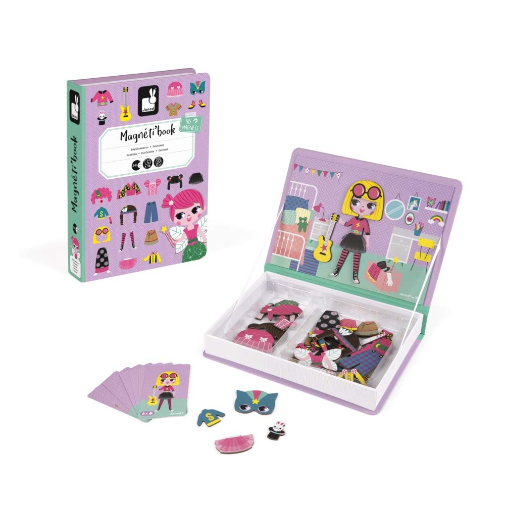 Foto 2 pulgar | Juego De Disfraces Magnéticos Para Niñas Janod Magnetibook, 55 Piezas, A Partir De 3 Años - Venta Internacional.
