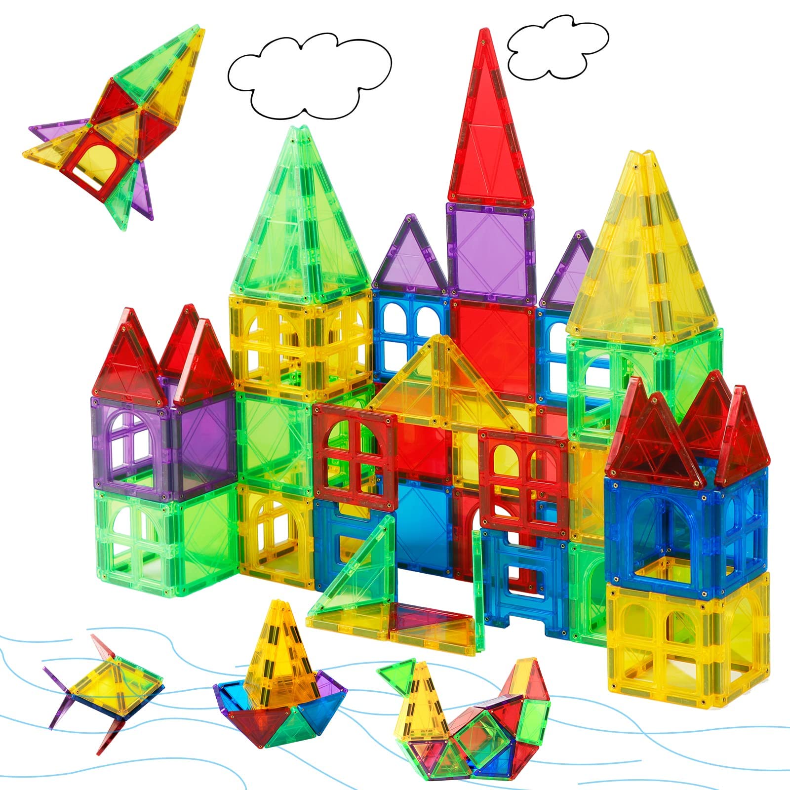 Bloques De Construcción Magnéticos Magblock 66 Unidades Para Niños Mayores De 3 Años - Venta Internacional.