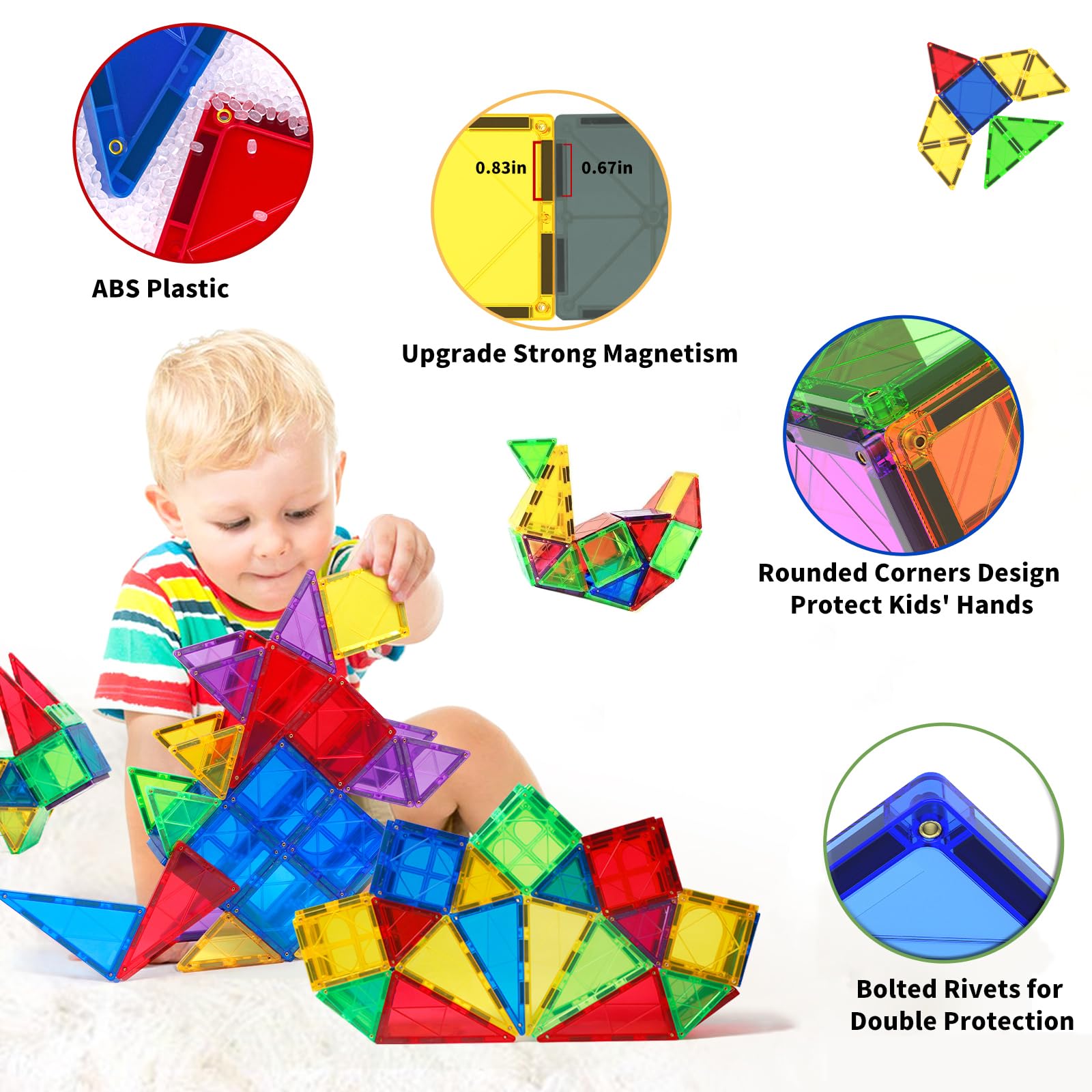 Foto 4 pulgar | Bloques De Construcción Magnéticos Magblock 66 Unidades Para Niños Mayores De 3 Años - Venta Internacional.