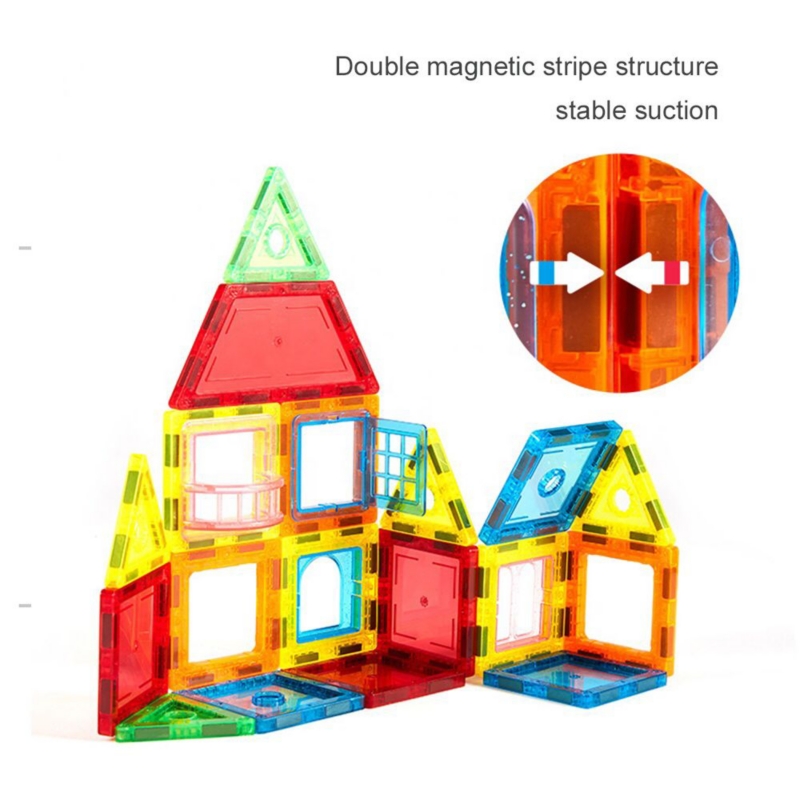 Foto 7 pulgar | Bloques Magnéticos, 45 Piezas Grandes, Desarrollo Del Aprendizaje Cognitivo - Venta Internacional.