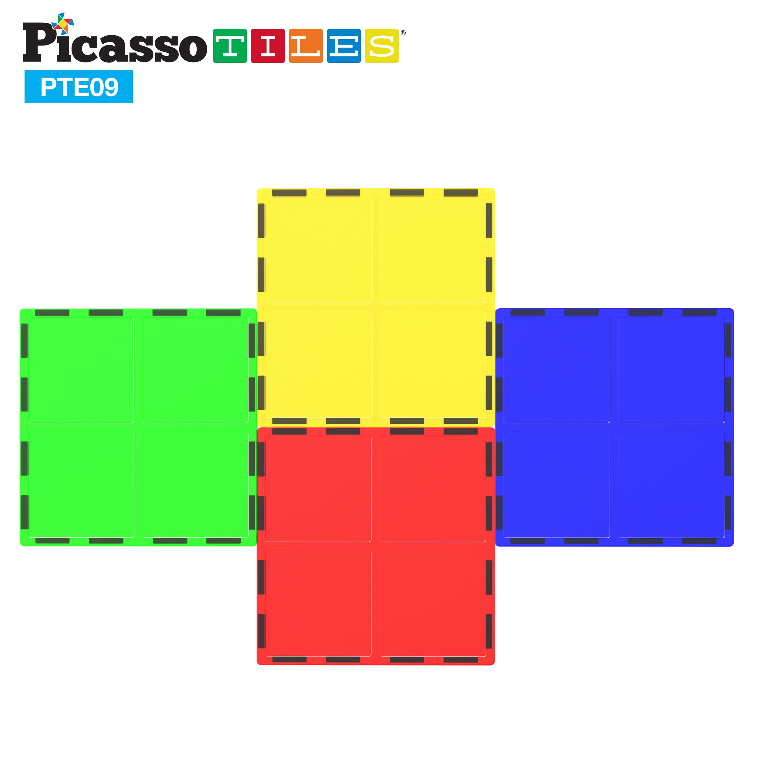 Foto 4 pulgar | Set De Bloques De Construcción Picassotiles Pte09 Con 4 Cuadrados Grandes - Venta Internacional