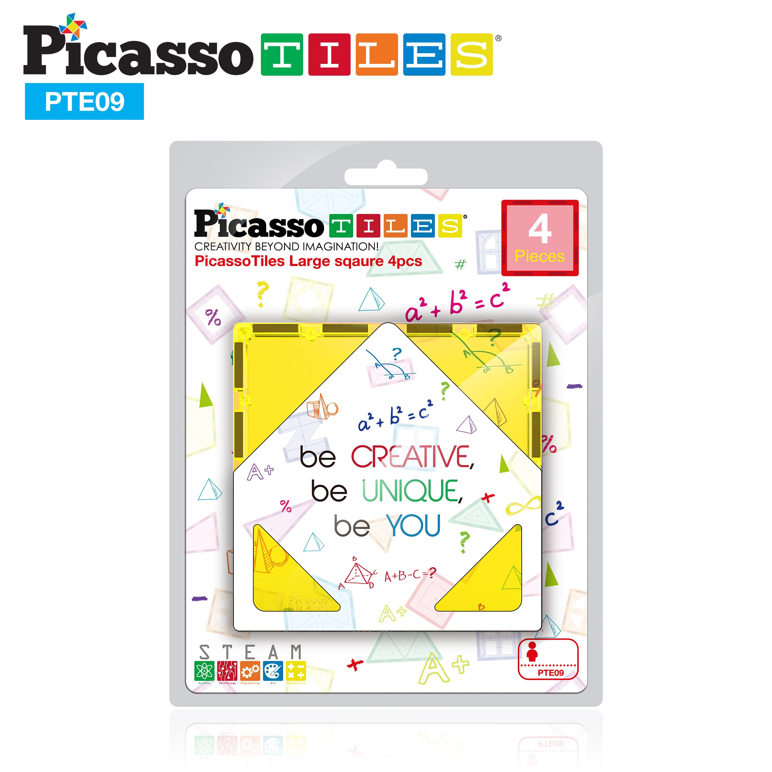 Foto 7 | Set De Bloques De Construcción Picassotiles Pte09 Con 4 Cuadrados Grandes - Venta Internacional