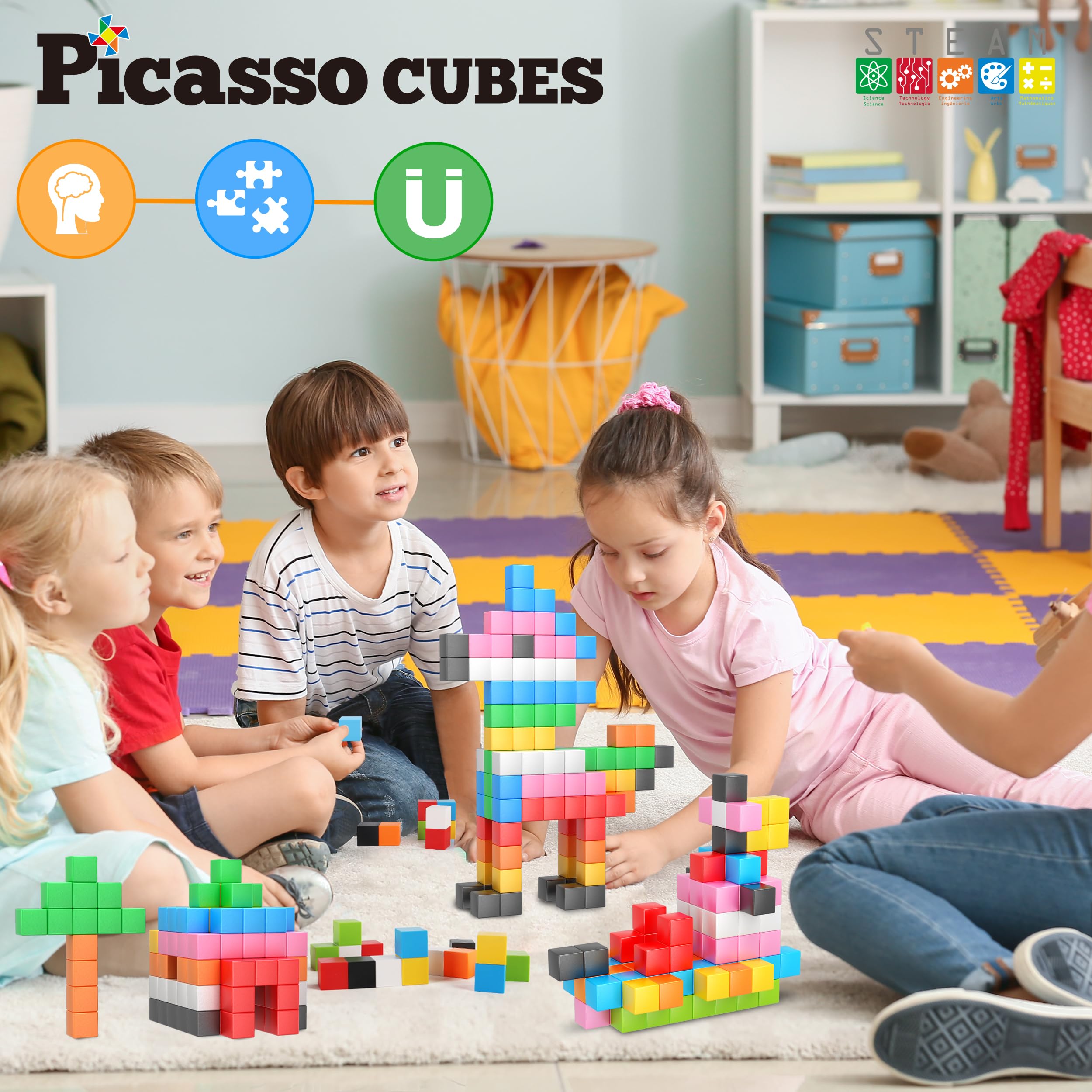 Foto 4 | Bloques de Construcción Picassotiles 108 Piezas - Venta Internacional