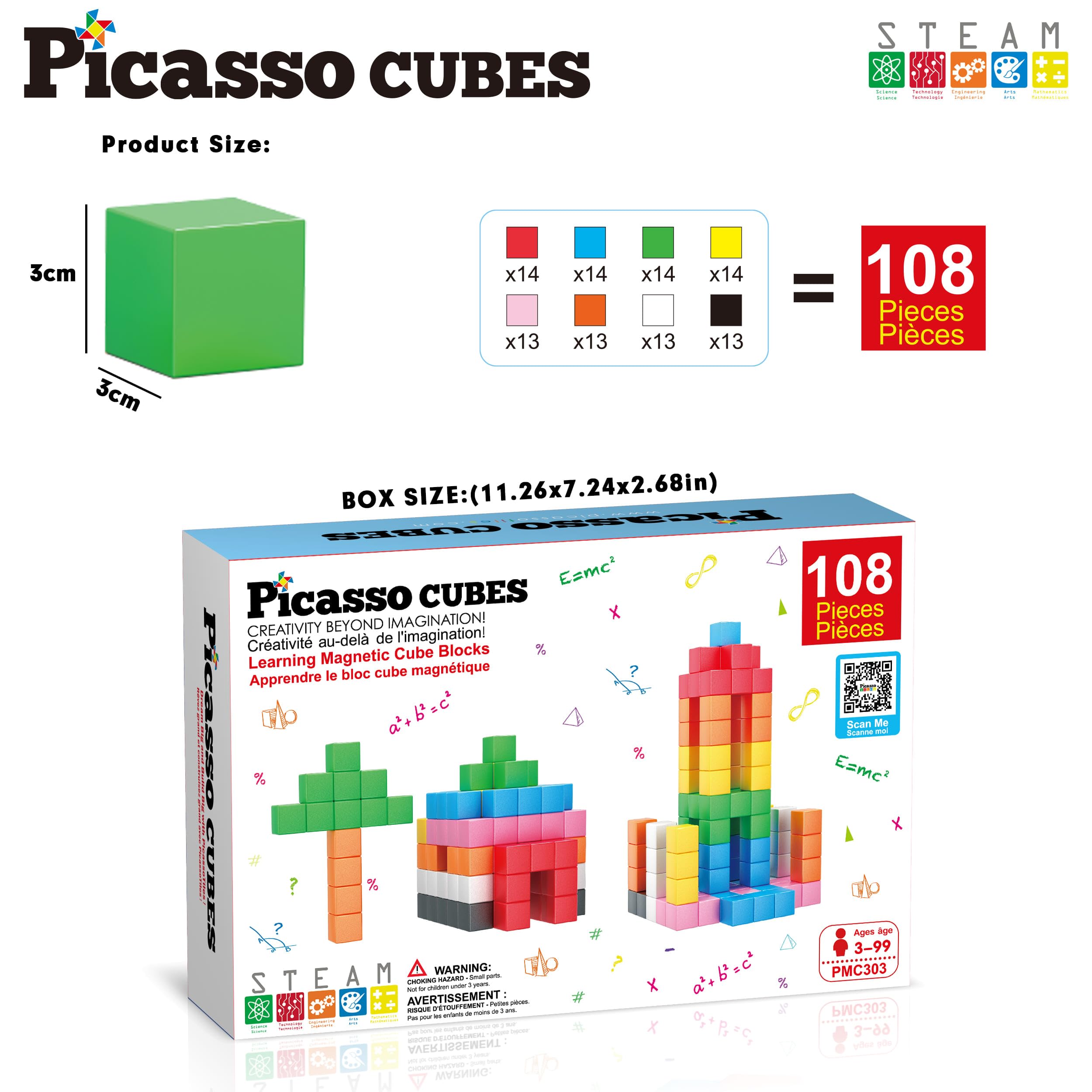 Foto 8 pulgar | Bloques de Construcción Picassotiles 108 Piezas - Venta Internacional
