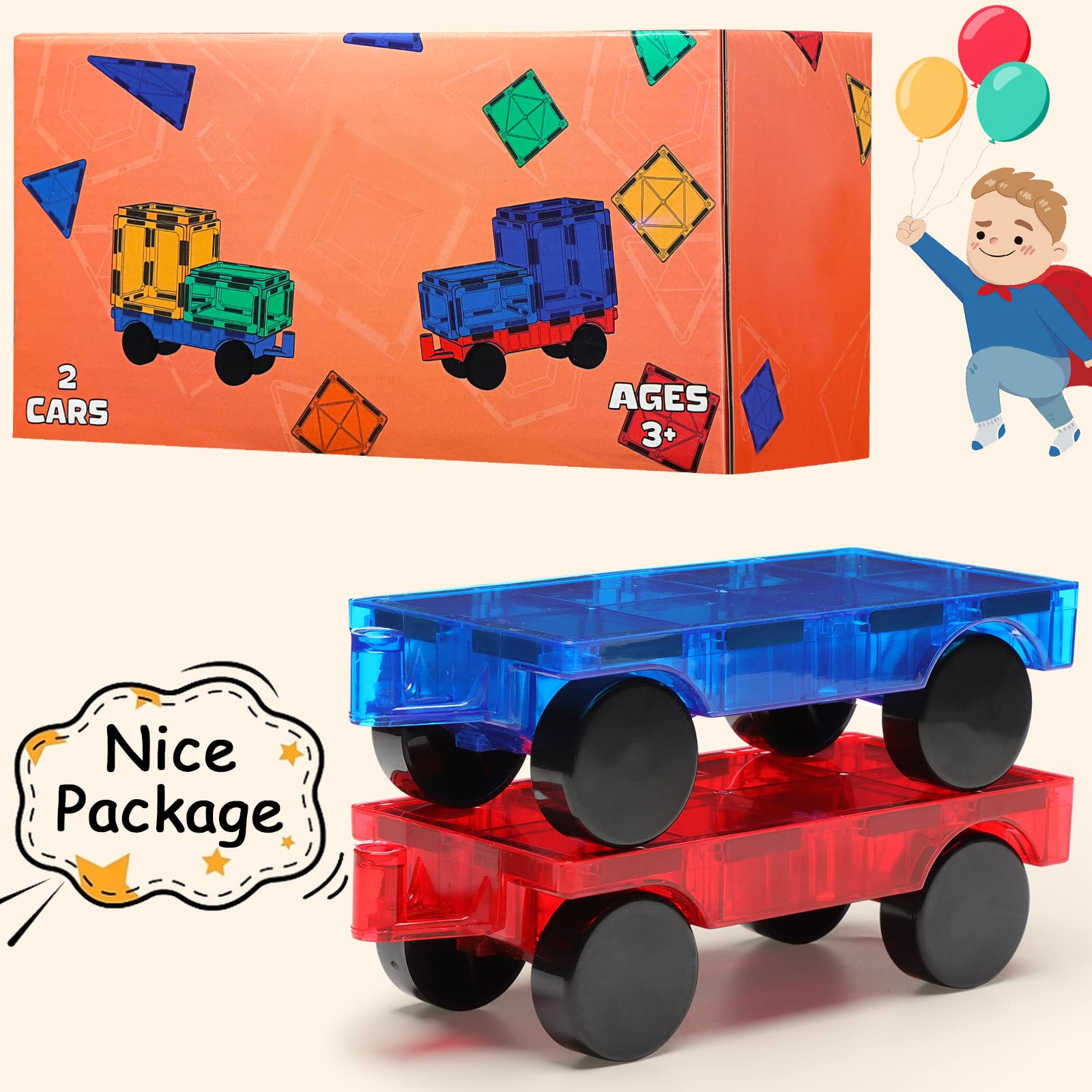 Foto 5 pulgar | Juego Magnético para Coches Gemmic Magnet Construction Vehicle 2 Piezas - Venta Internacional
