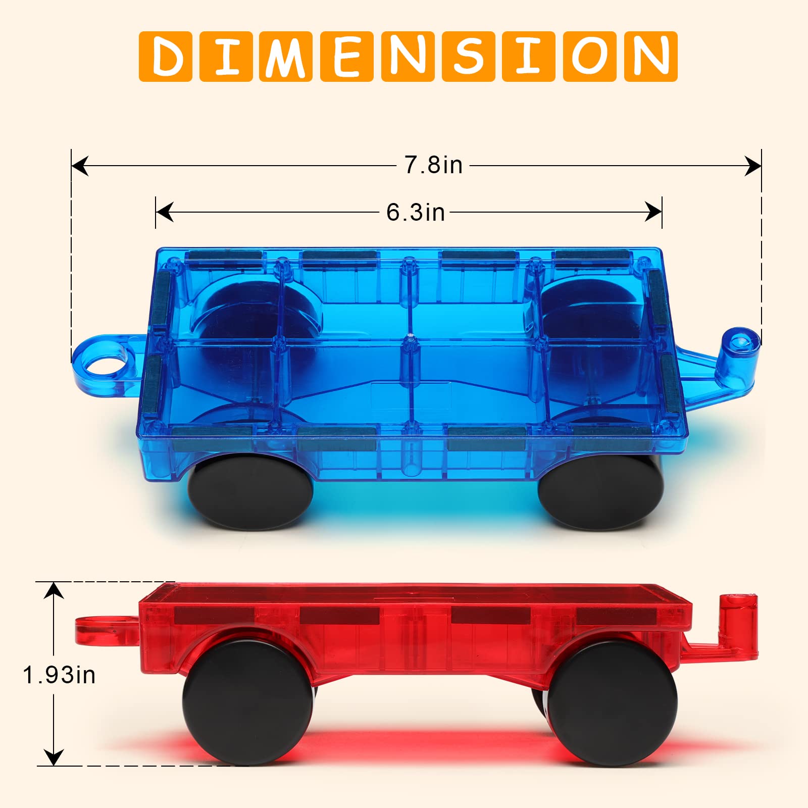 Foto 5 | Juego Magnético para Coches Gemmic Magnet Construction Vehicle 2 Piezas - Venta Internacional