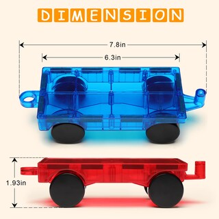 Foto 5 | Juego Magnético para Coches Gemmic Magnet Construction Vehicle 2 Piezas - Venta Internacional