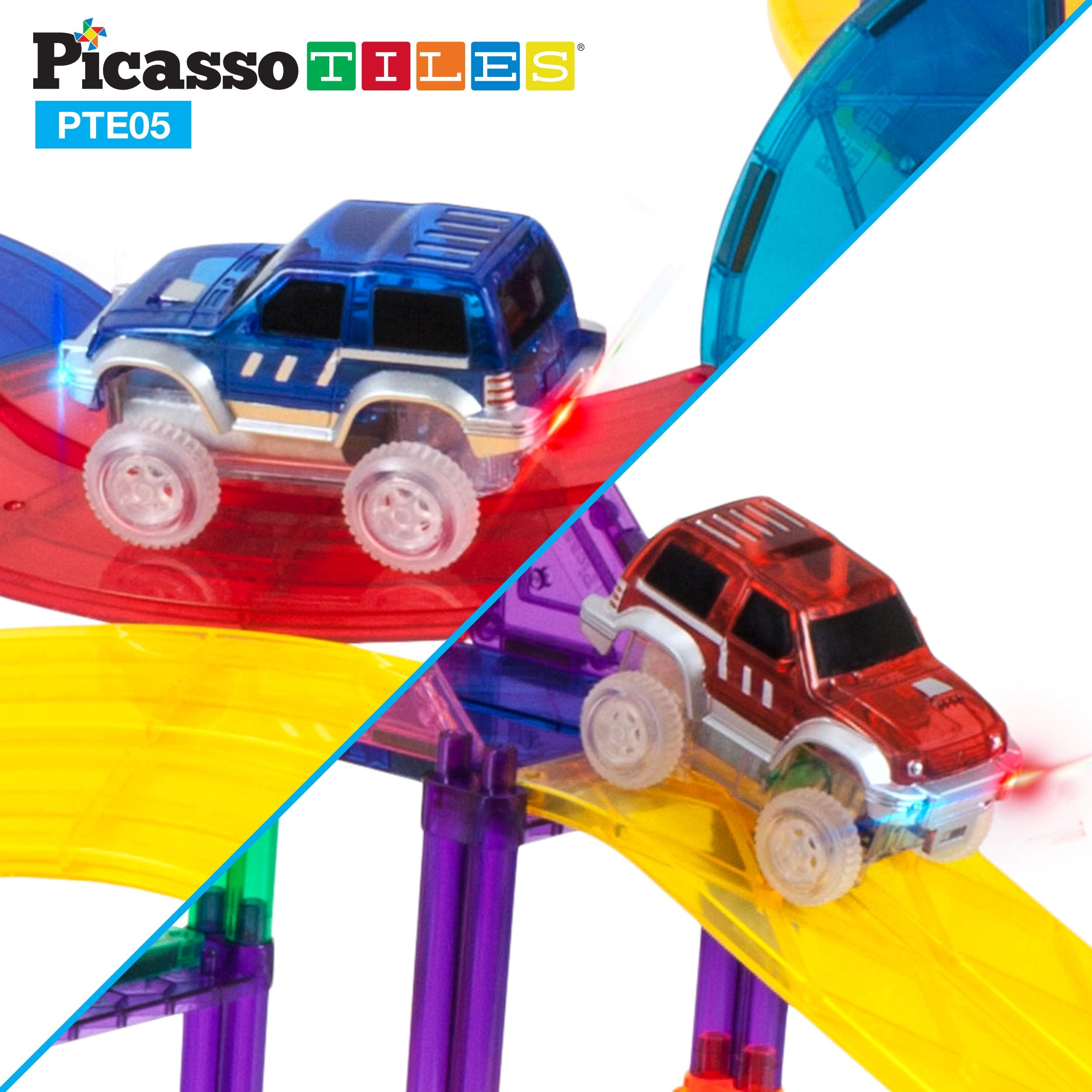 Foto 5 pulgar | Juego De Coches De Juguete Picassotiles Magnéticos, 2 Piezas, Para Niños De Más De 3 Años - Venta Internacional.