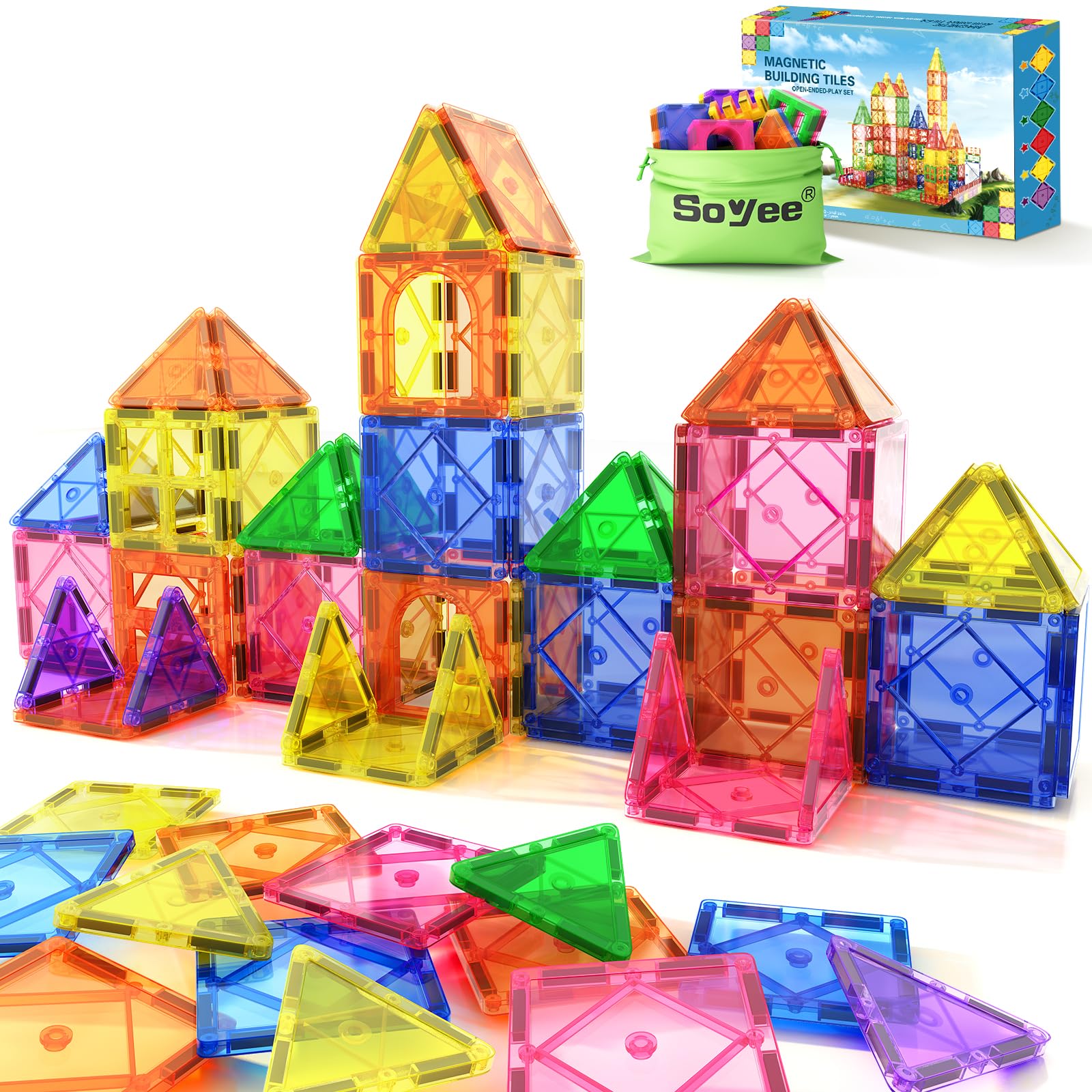 Juego De Azulejos Magnéticos Soyee Beginner Para Niños Pequeños - Venta Internacional.