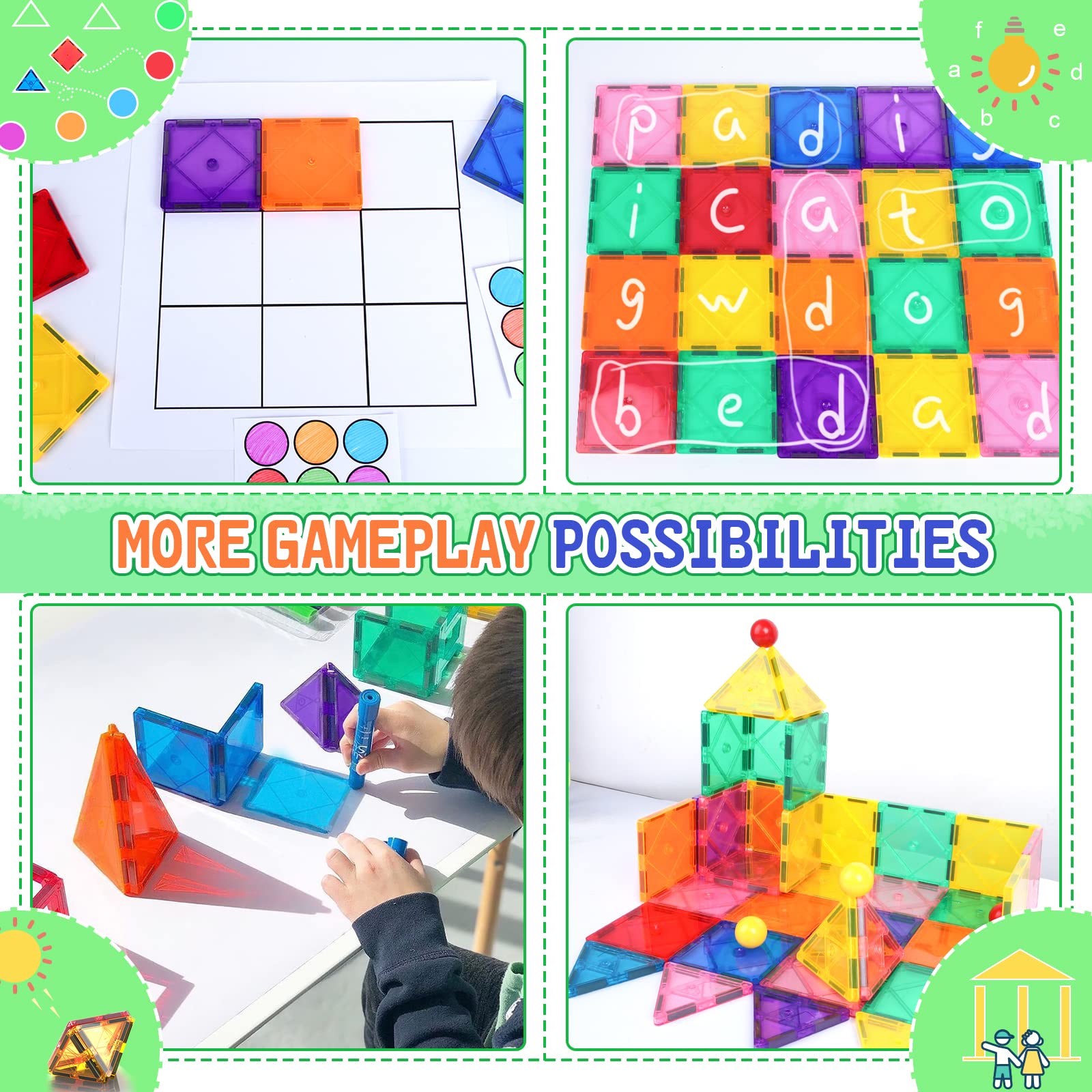 Foto 3 pulgar | Juego De Azulejos Magnéticos Soyee Beginner Para Niños Pequeños - Venta Internacional.