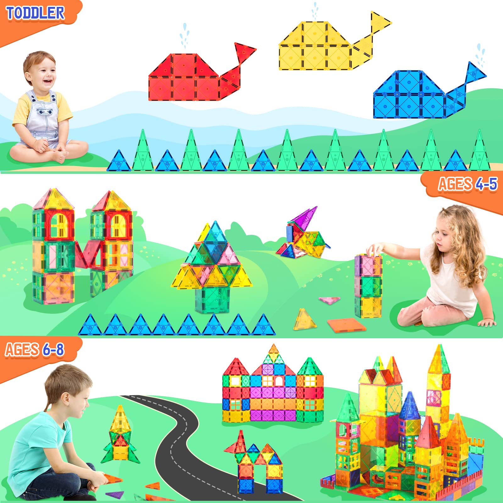 Foto 5 pulgar | Juego De Azulejos Magnéticos Soyee Beginner Para Niños Pequeños - Venta Internacional.