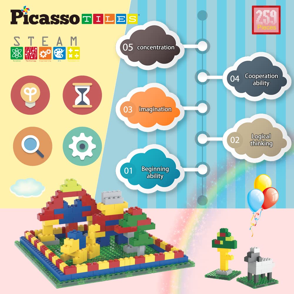 Foto 3 pulgar | Juego De Bloques De Construcción Magnéticos De Ladrillo, 259 Piezas, Picasso Tiles - Venta Internacional.