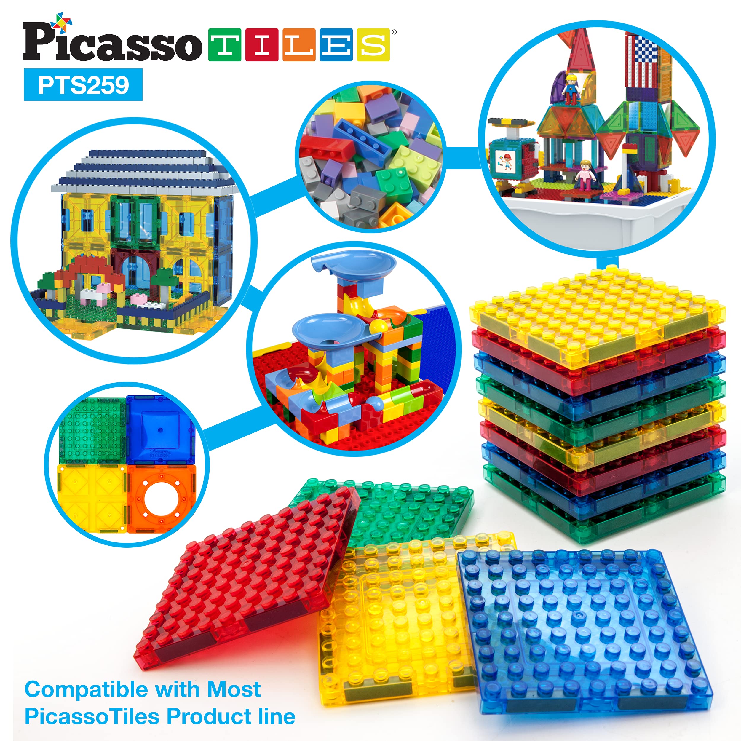 Foto 4 pulgar | Juego De Bloques De Construcción Magnéticos De Ladrillo, 259 Piezas, Picasso Tiles - Venta Internacional.
