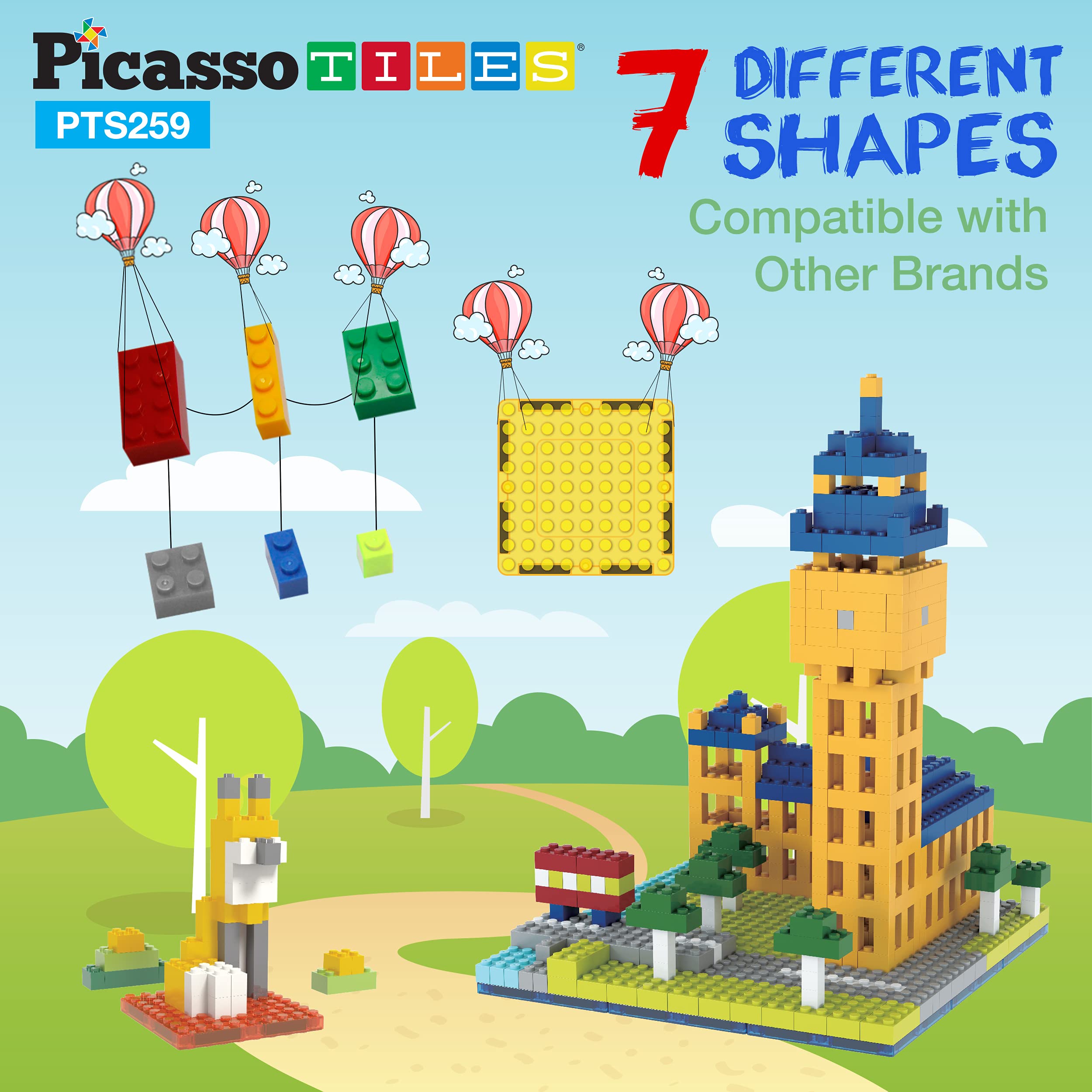 Foto 7 pulgar | Juego De Bloques De Construcción Magnéticos De Ladrillo, 259 Piezas, Picasso Tiles - Venta Internacional.