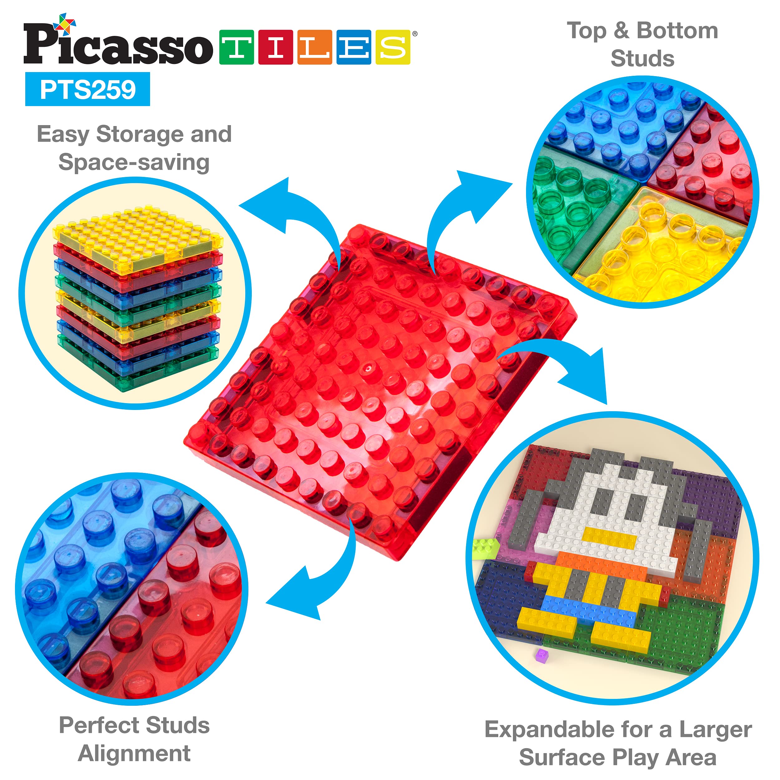 Foto 8 pulgar | Juego De Bloques De Construcción Magnéticos De Ladrillo, 259 Piezas, Picasso Tiles - Venta Internacional.