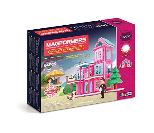 Foto 1 | Juguete De Construcción Magformers Sweet House 64 Piezas Rosa/morado 3+ - Venta Internacional.