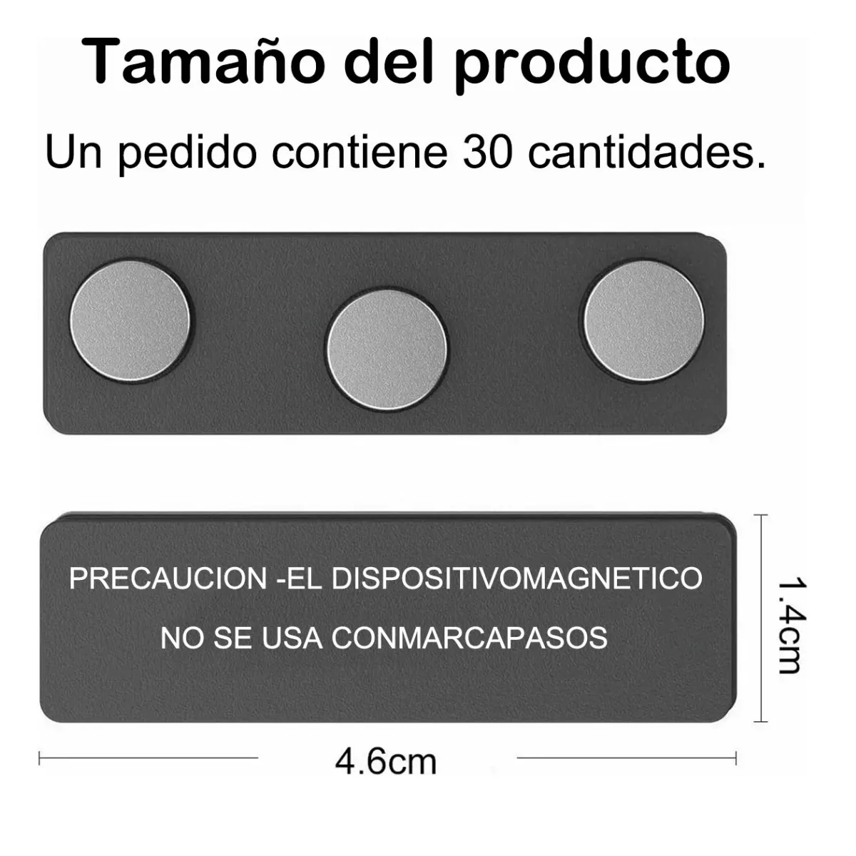 Foto 3 pulgar | 30 Porta Gafete Magnético Con 3 Imanes Plástico Insignia Eo Safe Imports Esi-15503 Gris