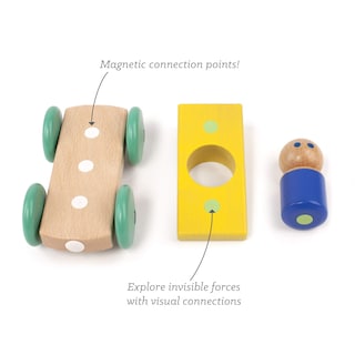 Foto 5 | Set De Bloques De Construcción Tegu Magnetic Racer, 3 Piezas, Color Amarillo - Venta Internacional.