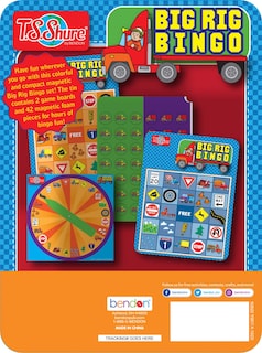 Foto 2 | Juego De Bingo Bendon Ts Shure Big Rig Trucks Con Lata Magnética - Venta Internacional.