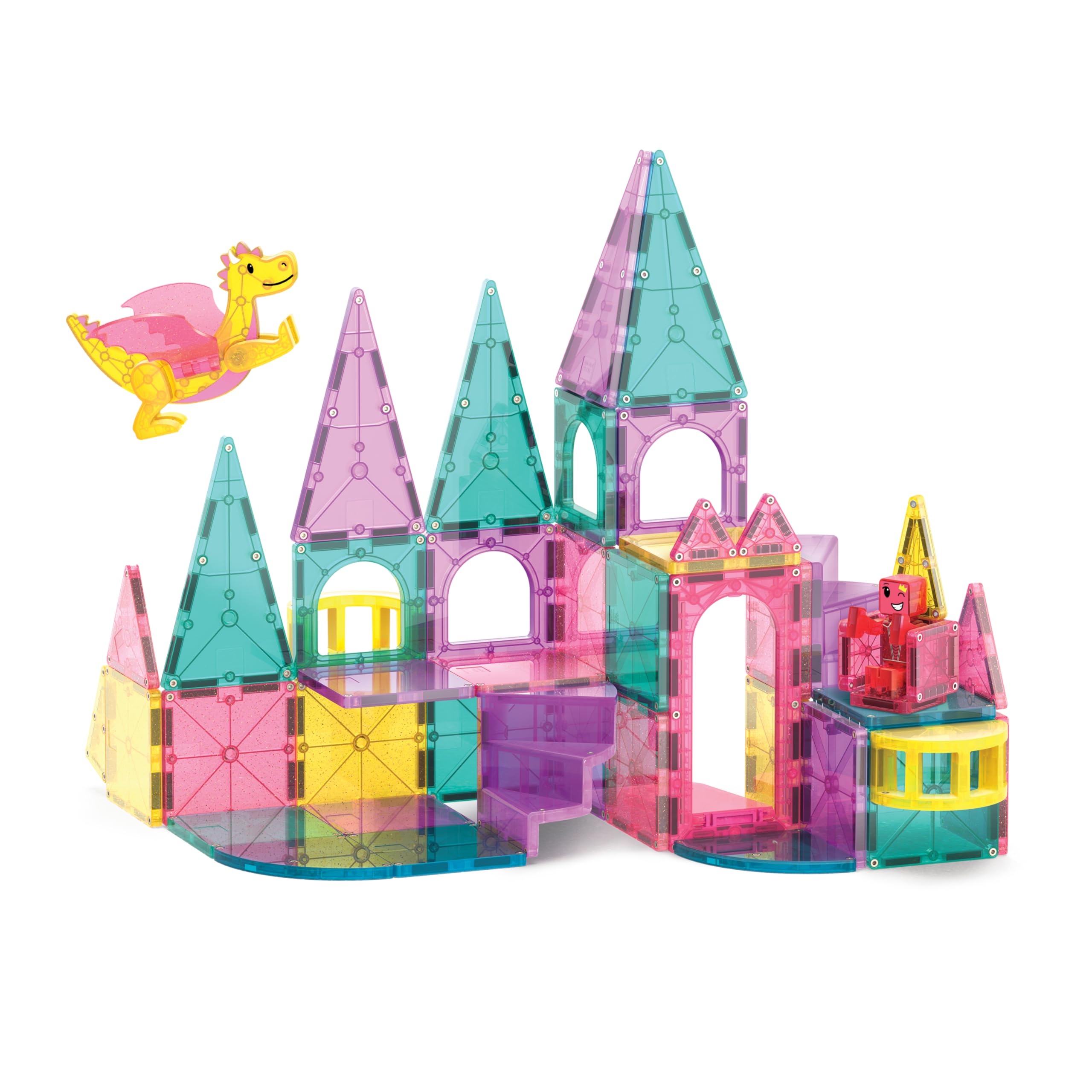 Foto 7 pulgar | Set De Construcción Magna-tiles Castle Dlx De 48 Piezas Con Figuras - Venta Internacional.