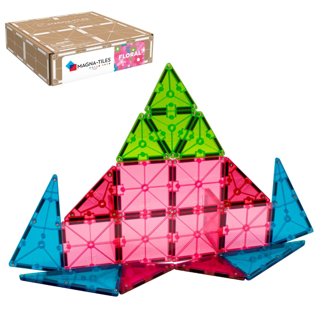 Set De Construcción Magna-tiles Color Shop Floral, 20 Piezas - Venta Internacional.