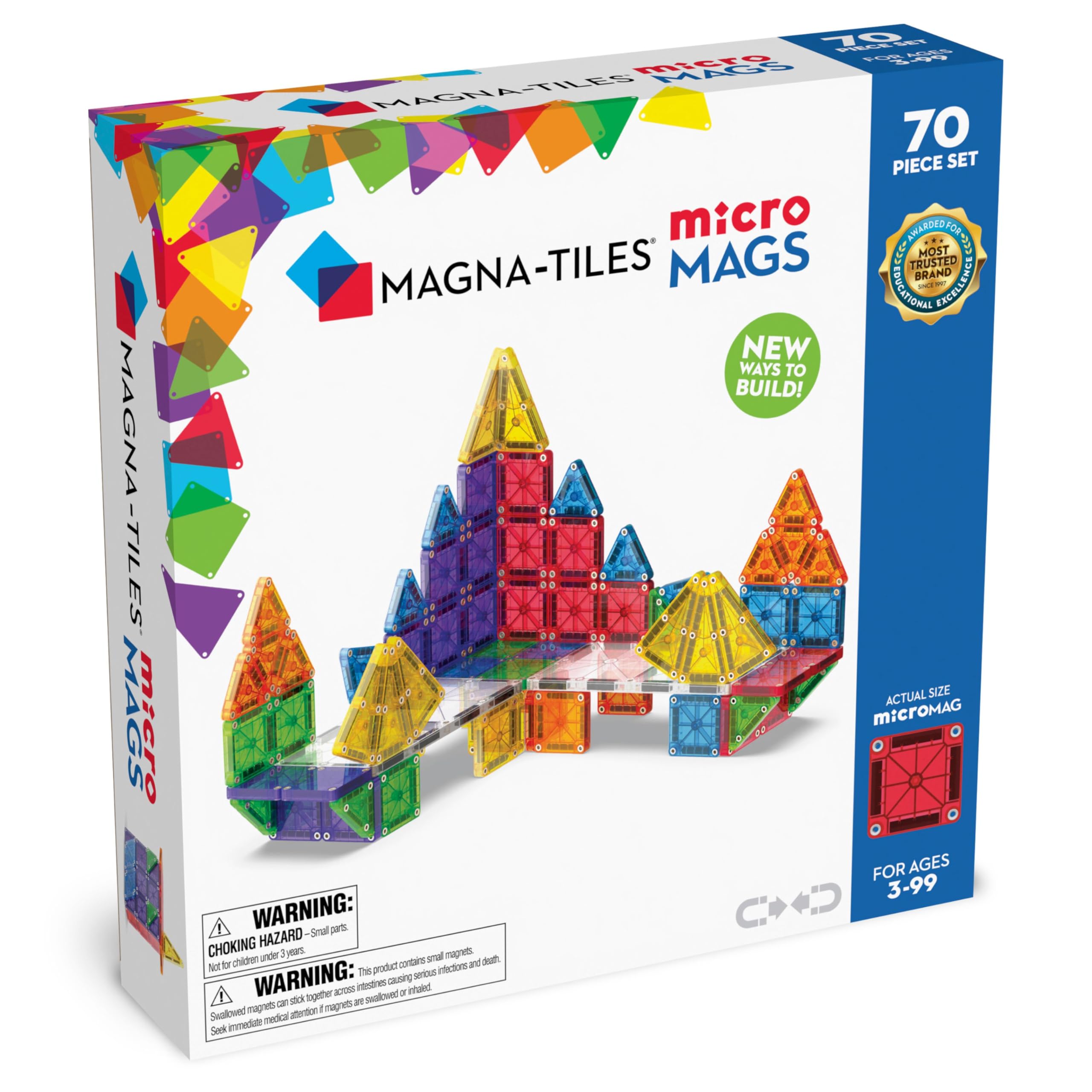Set De Construcción Magna-tiles Micromags Deluxe De 70 Piezas - Venta Internacional.