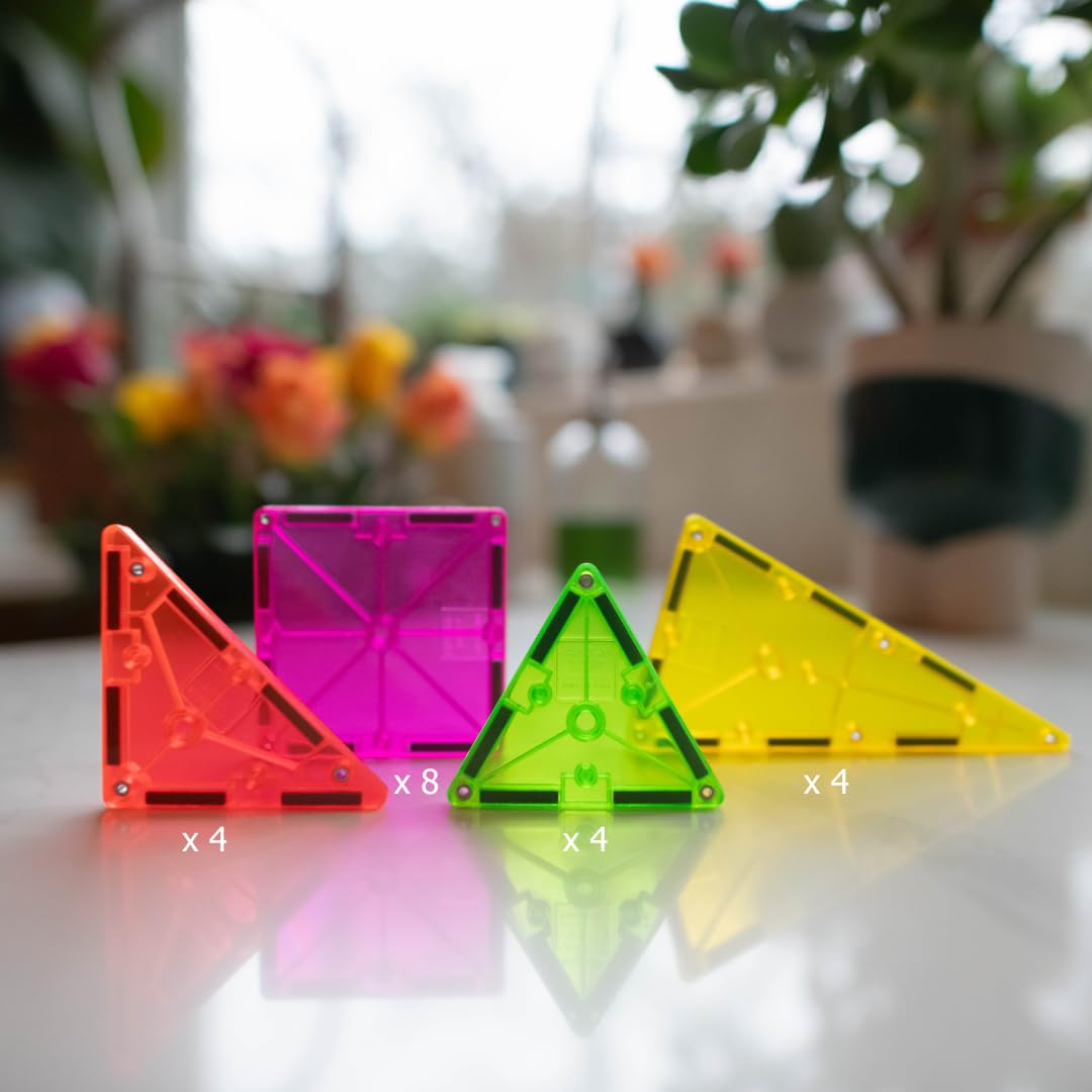 Foto 3 pulgar | Set De Construcción Magnética Magna-tiles Color Shop Neon, 20 Piezas - Venta Internacional.