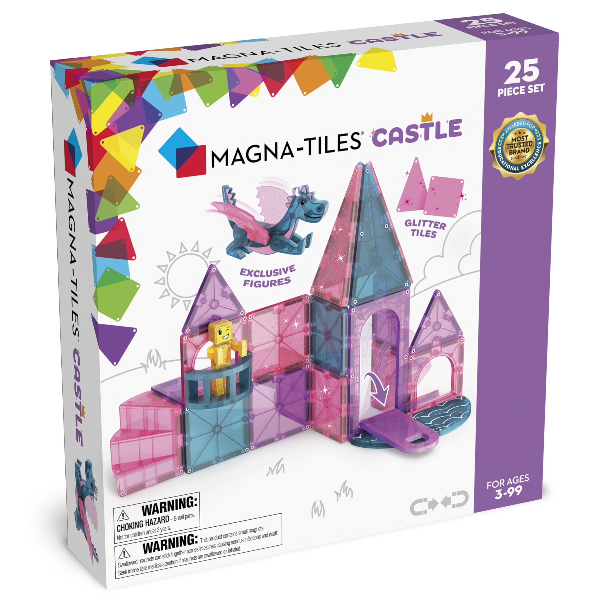 Set De Construcción Magna-tiles Castle Magnetic 3+ De 25 Piezas - Venta Internacional.