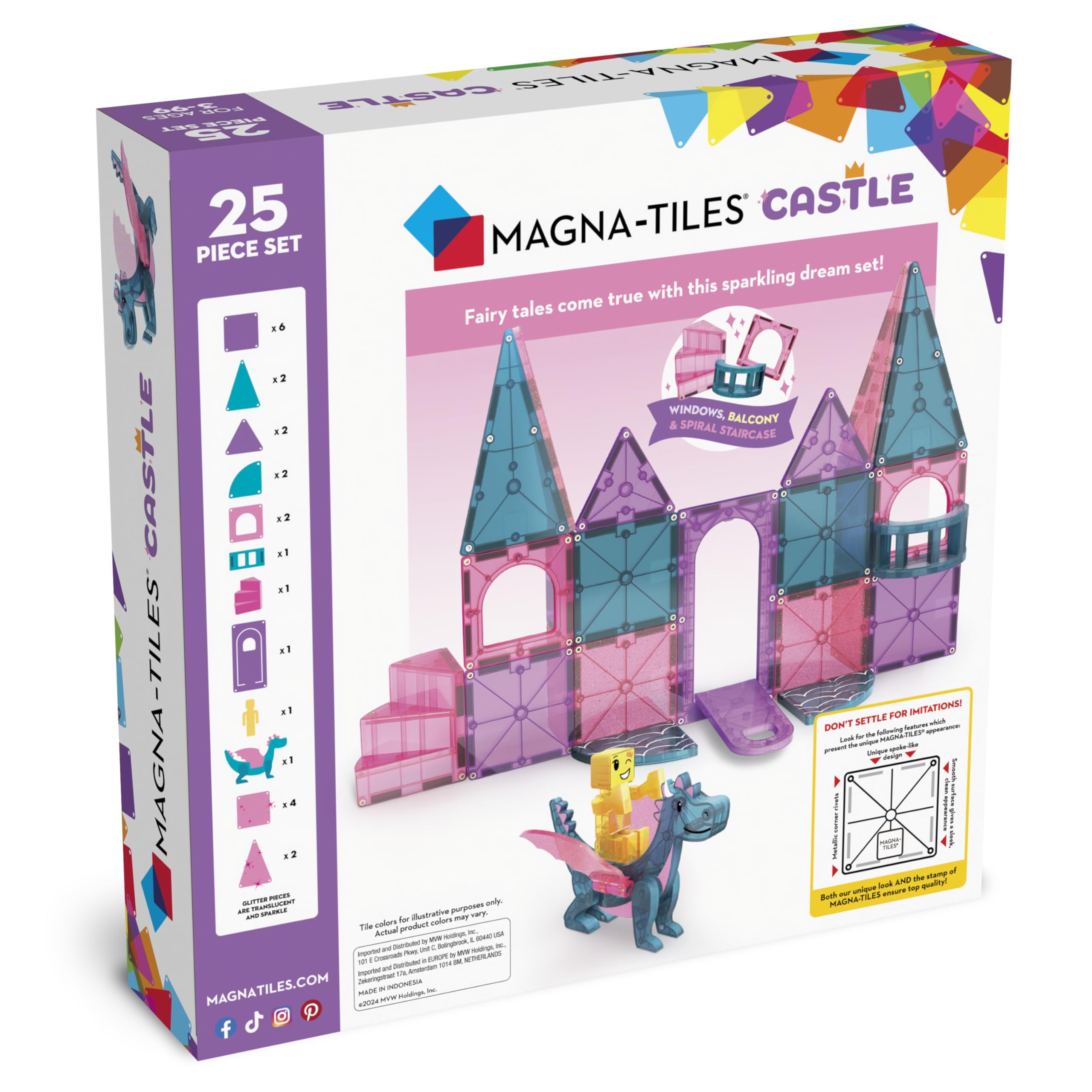 Foto 8 pulgar | Set De Construcción Magna-tiles Castle Magnetic 3+ De 25 Piezas - Venta Internacional.
