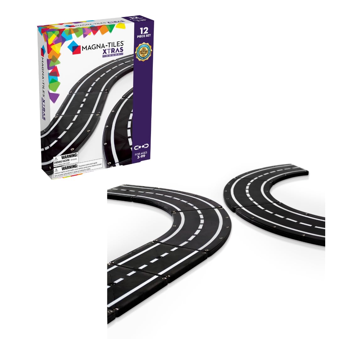 Set De Construcción Magna-tiles Xtras: Roads 12 Piezas - Venta Internacional.