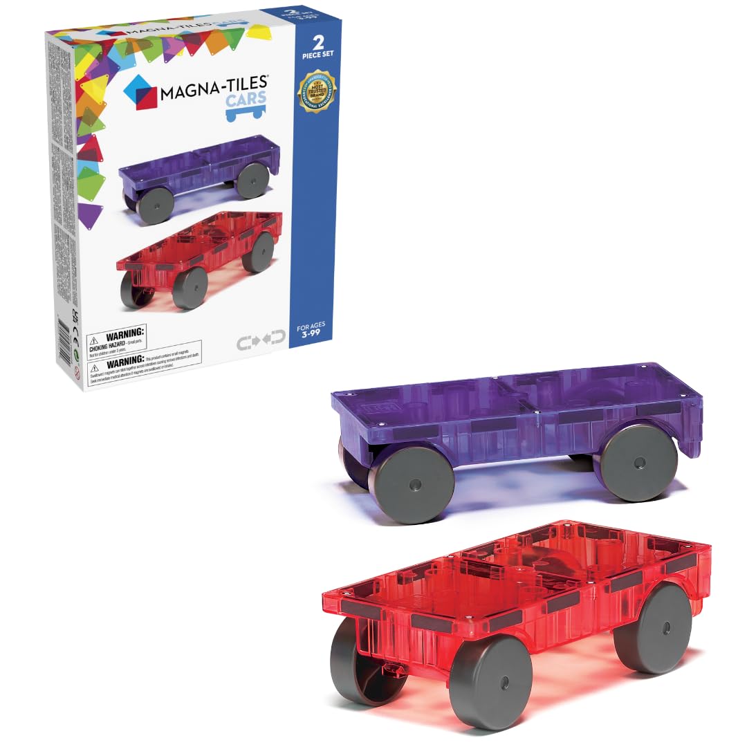 Set De Construcción Magnético Magna-tiles Cars Morado Y Rojo - Venta Internacional.