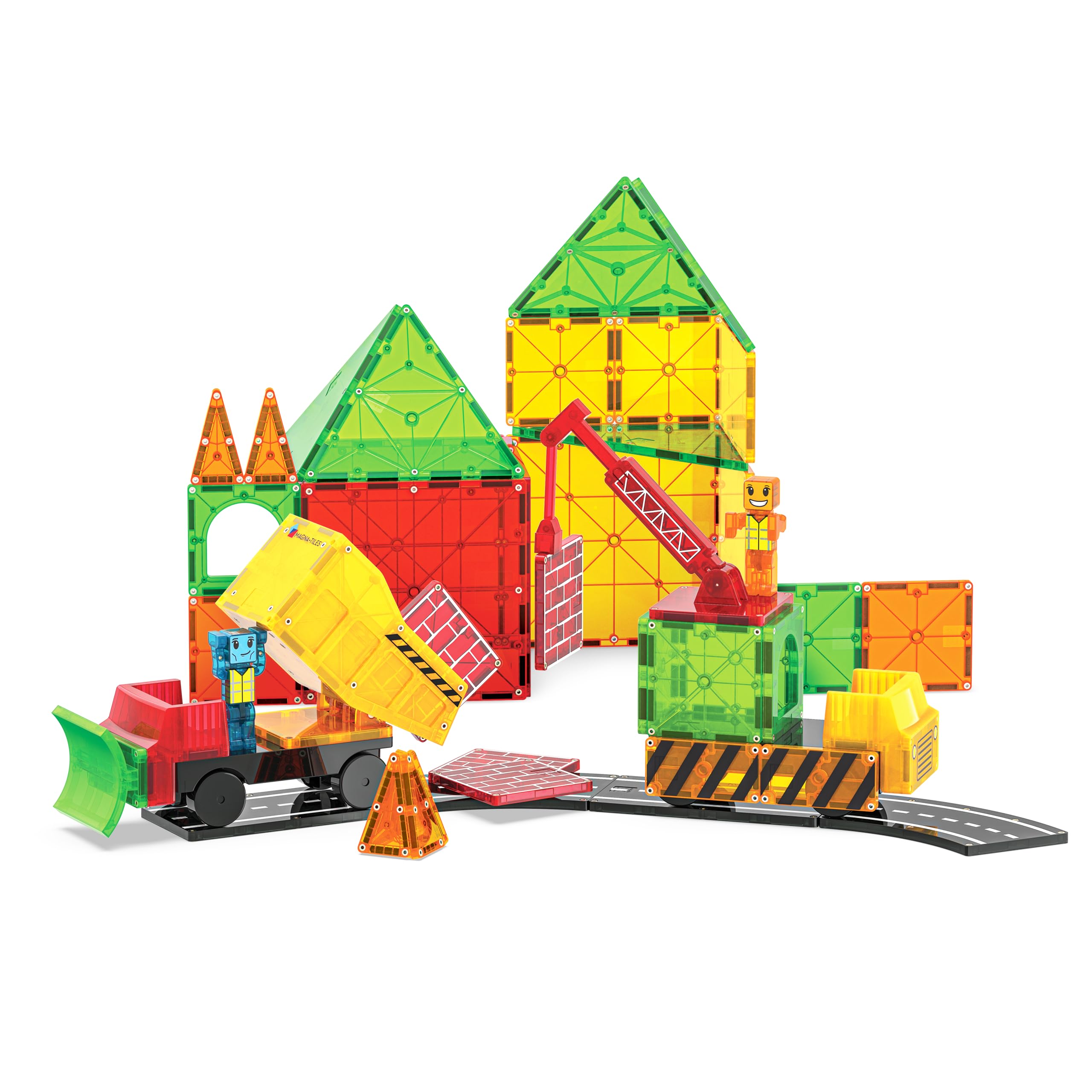Foto 5 | Set De Construcción Magna-tiles Builder Xl De 50 Piezas Con Grúa 3+ - Venta Internacional.