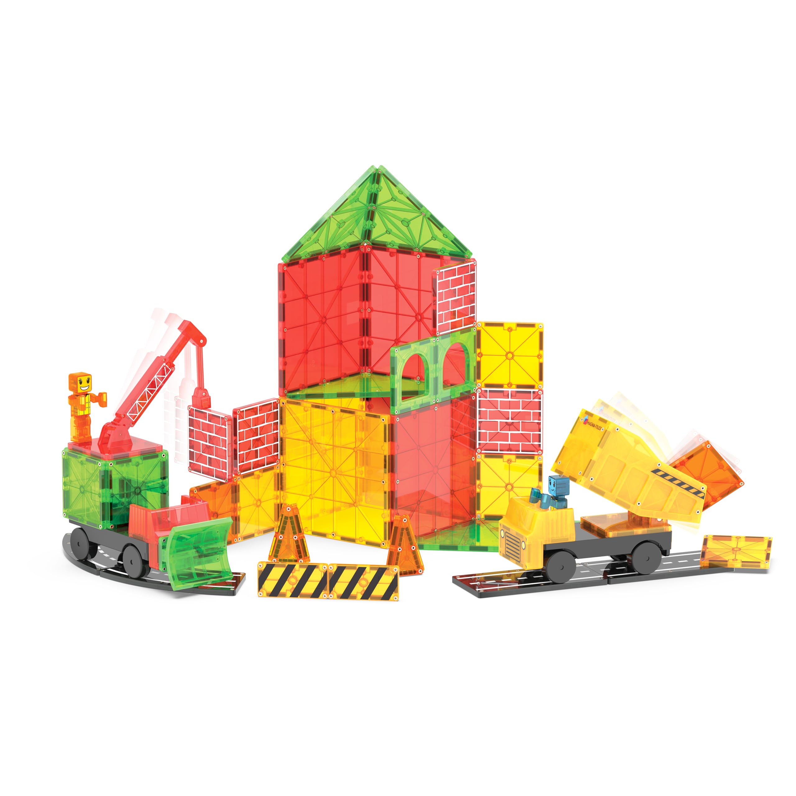 Foto 7 pulgar | Set De Construcción Magna-tiles Builder Xl De 50 Piezas Con Grúa 3+ - Venta Internacional.