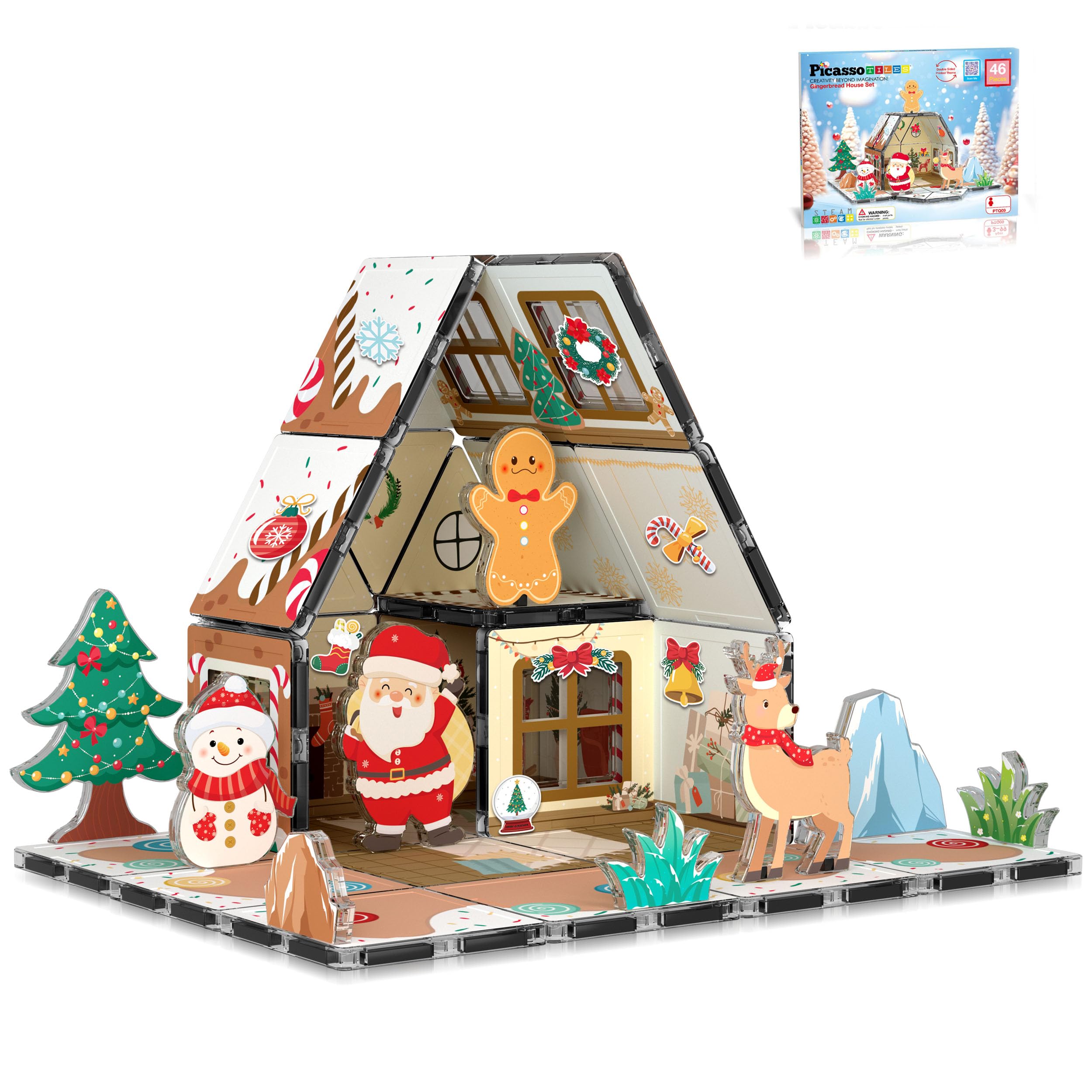 Foto 1 | Bloques De Construcción Magnéticos Picassotiles Gingerbread House Ptq09 - Venta Internacional.