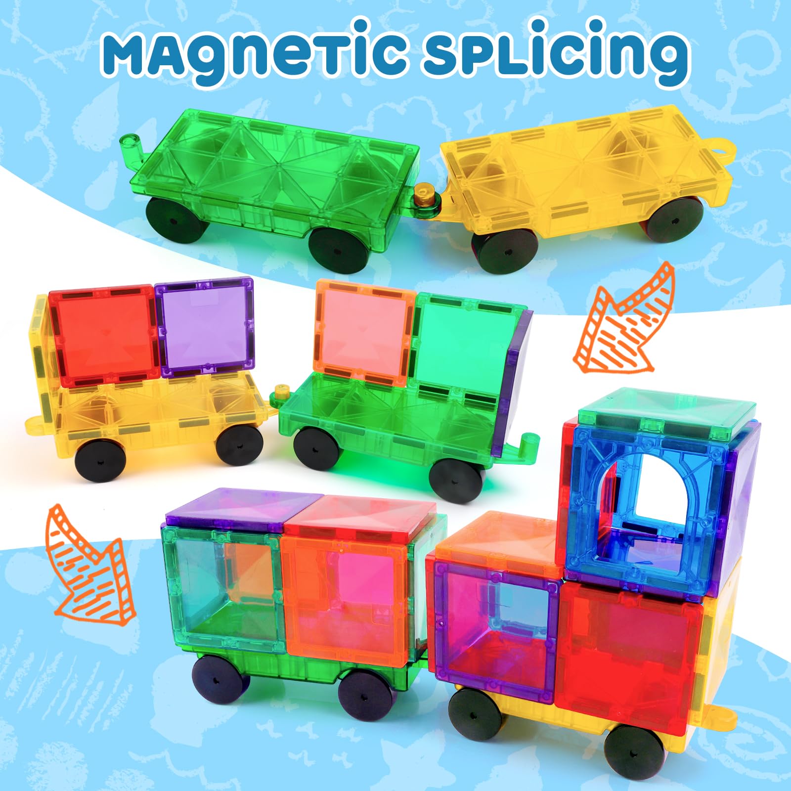 Foto 5 pulgar | Azulejos Magnéticos Para Construcción Cars Mruikeny, 4 Piezas Para Más De 3 Años - Venta Internacional.