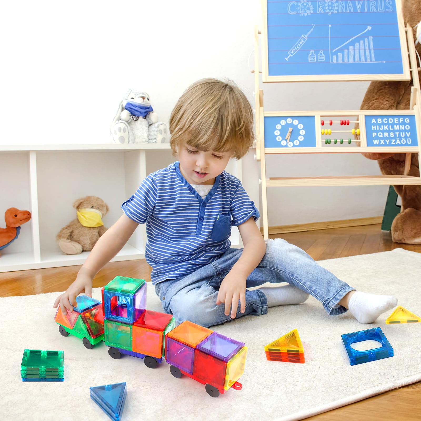 Foto 7 pulgar | Azulejos Magnéticos Para Construcción Cars Mruikeny, 4 Piezas Para Más De 3 Años - Venta Internacional.