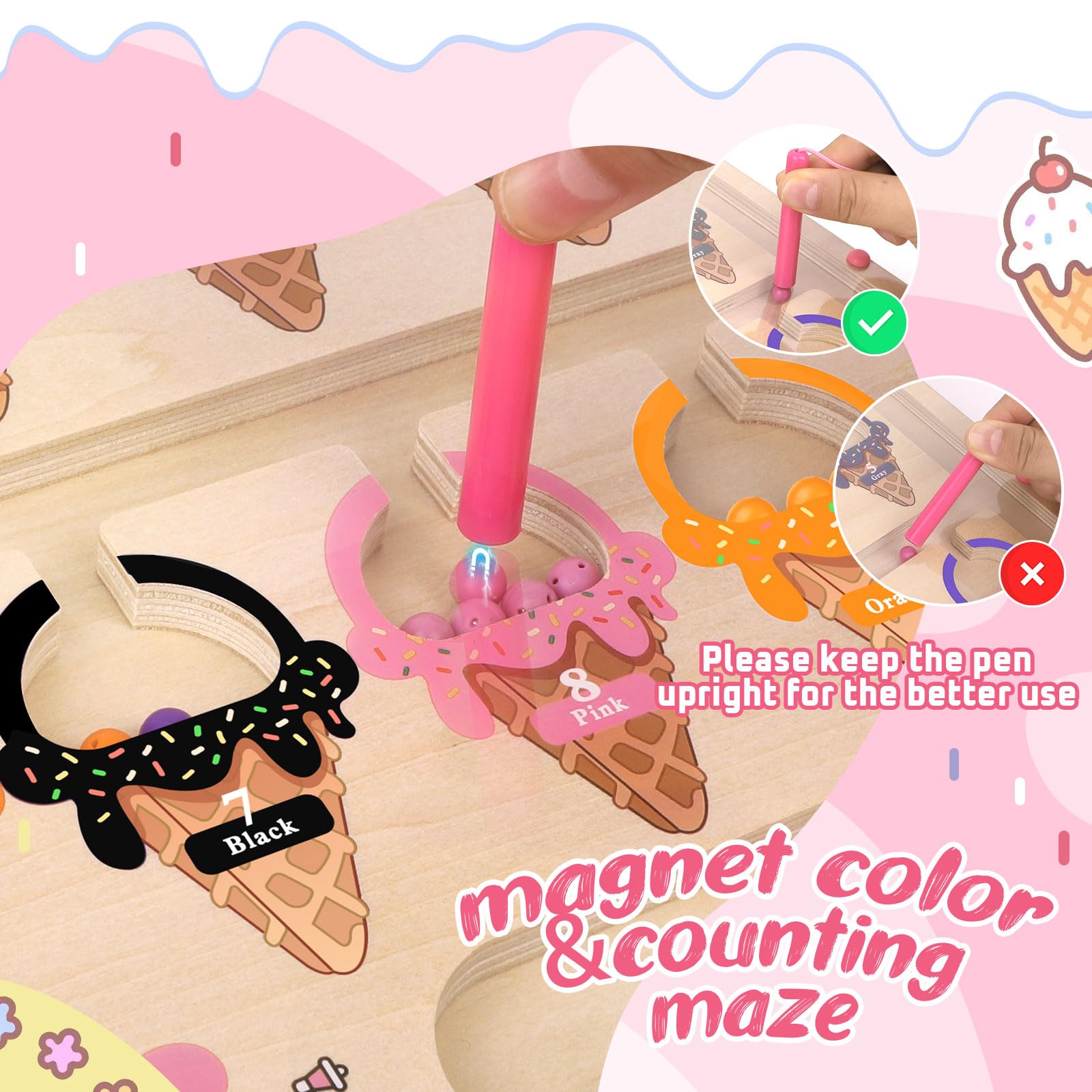 Foto 6 pulgar | Laberinto Magnético de Colores y Números Wakeinsa - Venta Internacional