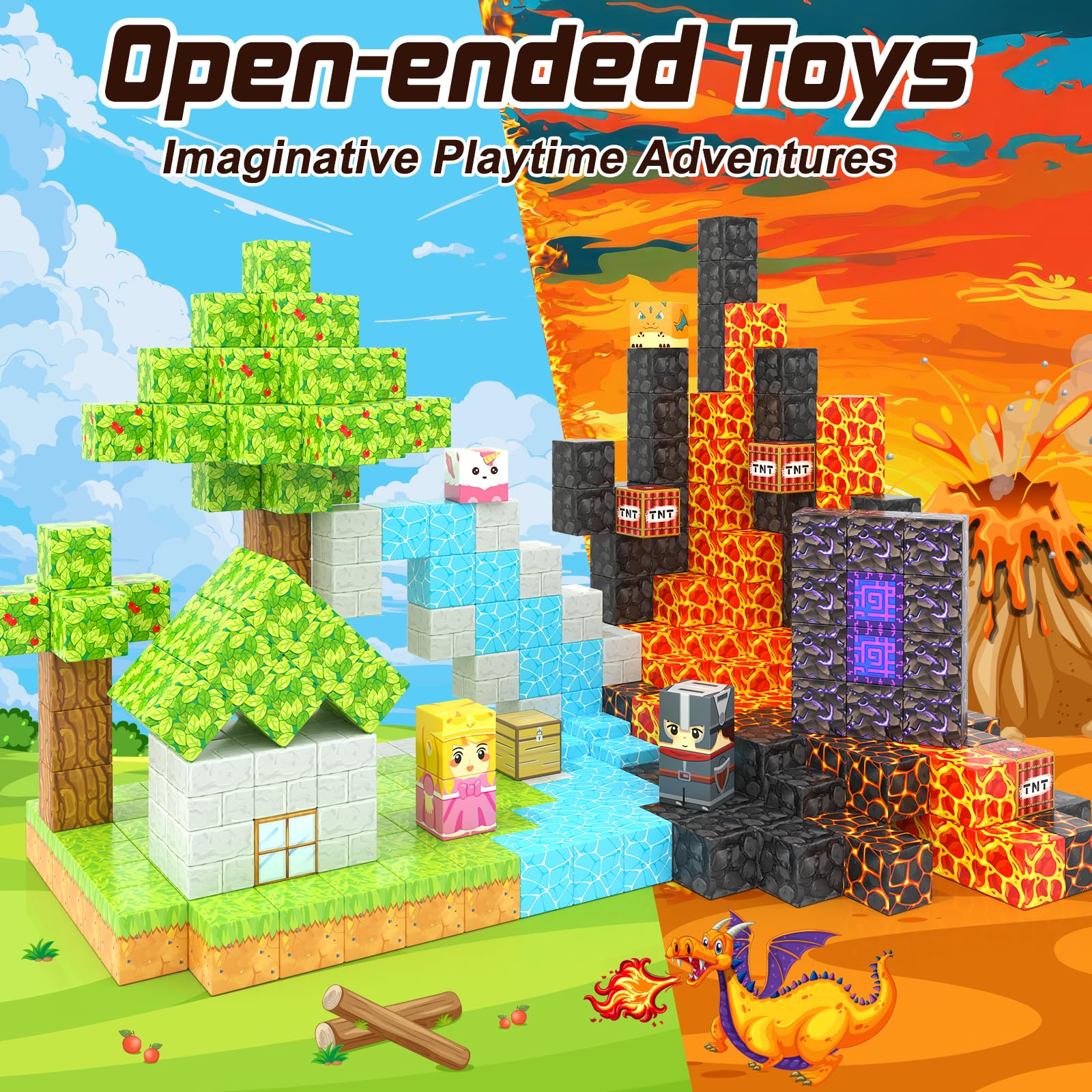 Foto 7 pulgar | Bloques Magnéticos Coodoo Build Mine Magnet World Magic Forest - Venta Internacional