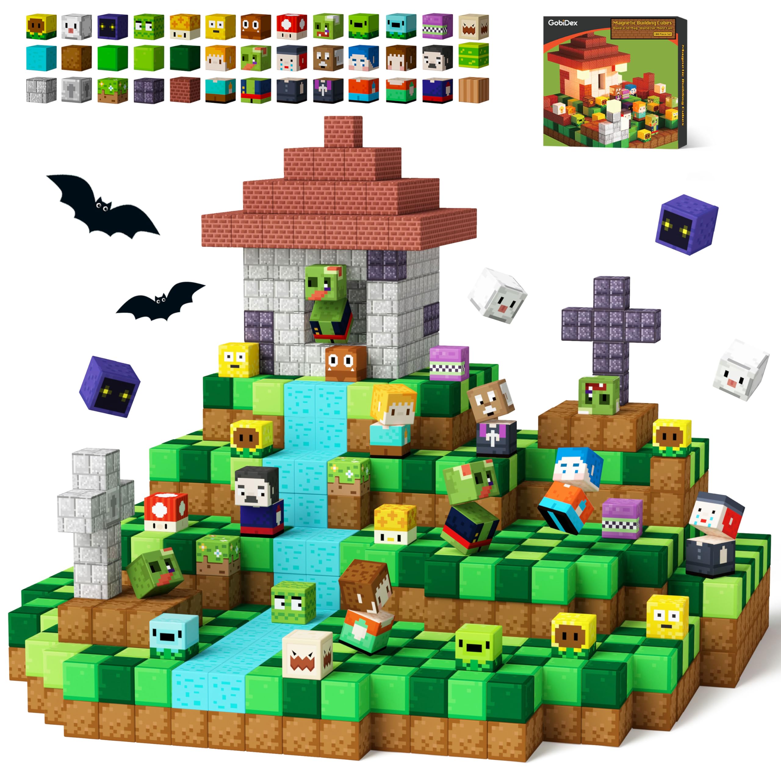 Bloques Magnéticos Gobidex Gobidex 100 Piezas Zomblock 3+ Years - Venta Internacional.