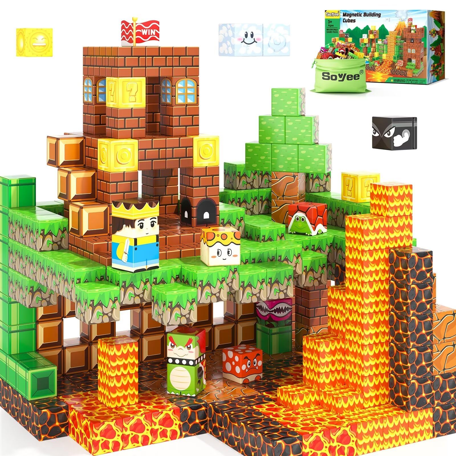 Foto 1 | Bloques De Construcción Magnetic Adventure Soyee Con Cubos De 1 Pulgada 3+y - Venta Internacional.