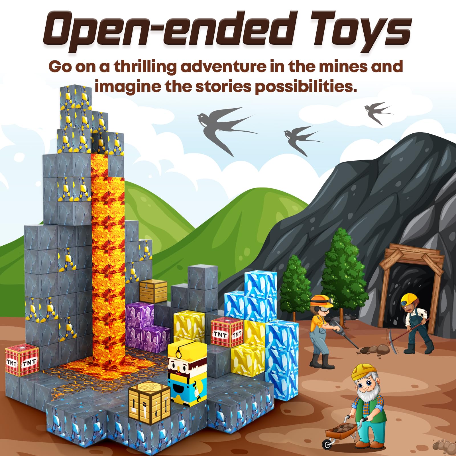 Foto 2 | Bloques Magnéticos Toylogy Mine Magnet World Sword Edition 3+ - Venta Internacional.