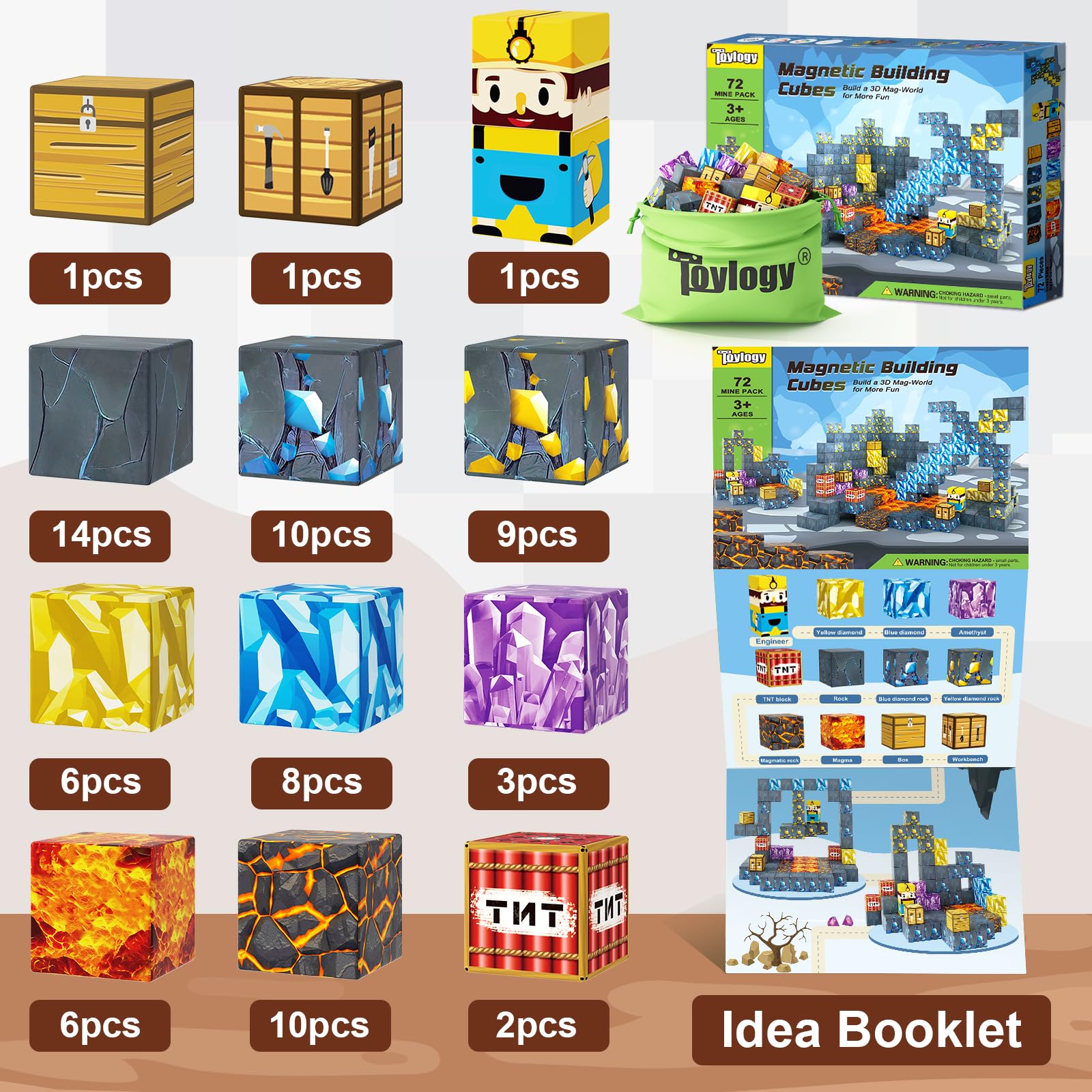 Foto 7 | Bloques Magnéticos Toylogy Mine Magnet World Sword Edition 3+ - Venta Internacional.