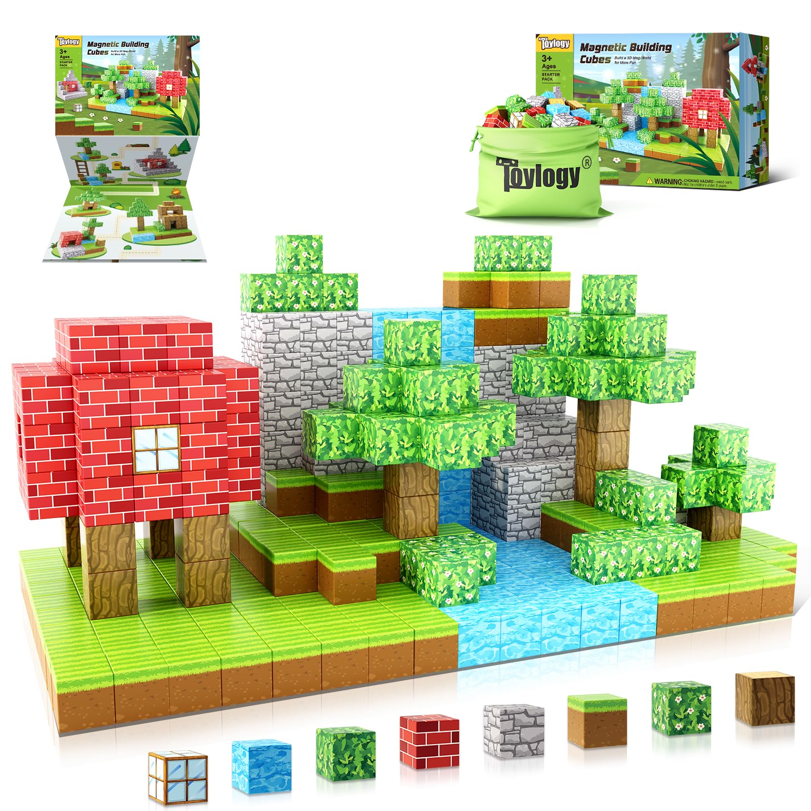 Foto 2 pulgar | Bloques Magnéticos Toylogy Build Mine Magnet World 48 Piezas - Venta Internacional